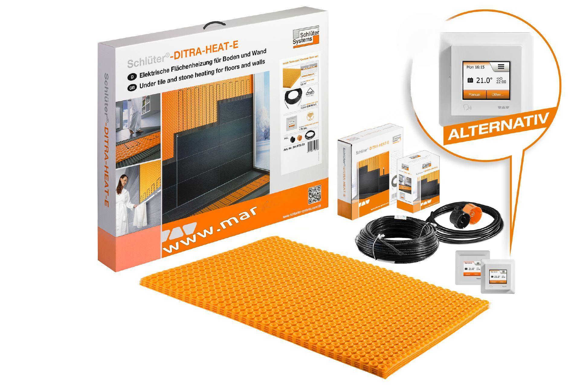 Schlüter Ditra-Heat-E-S Komplett-Set 7,8 m² / 5,5 m²