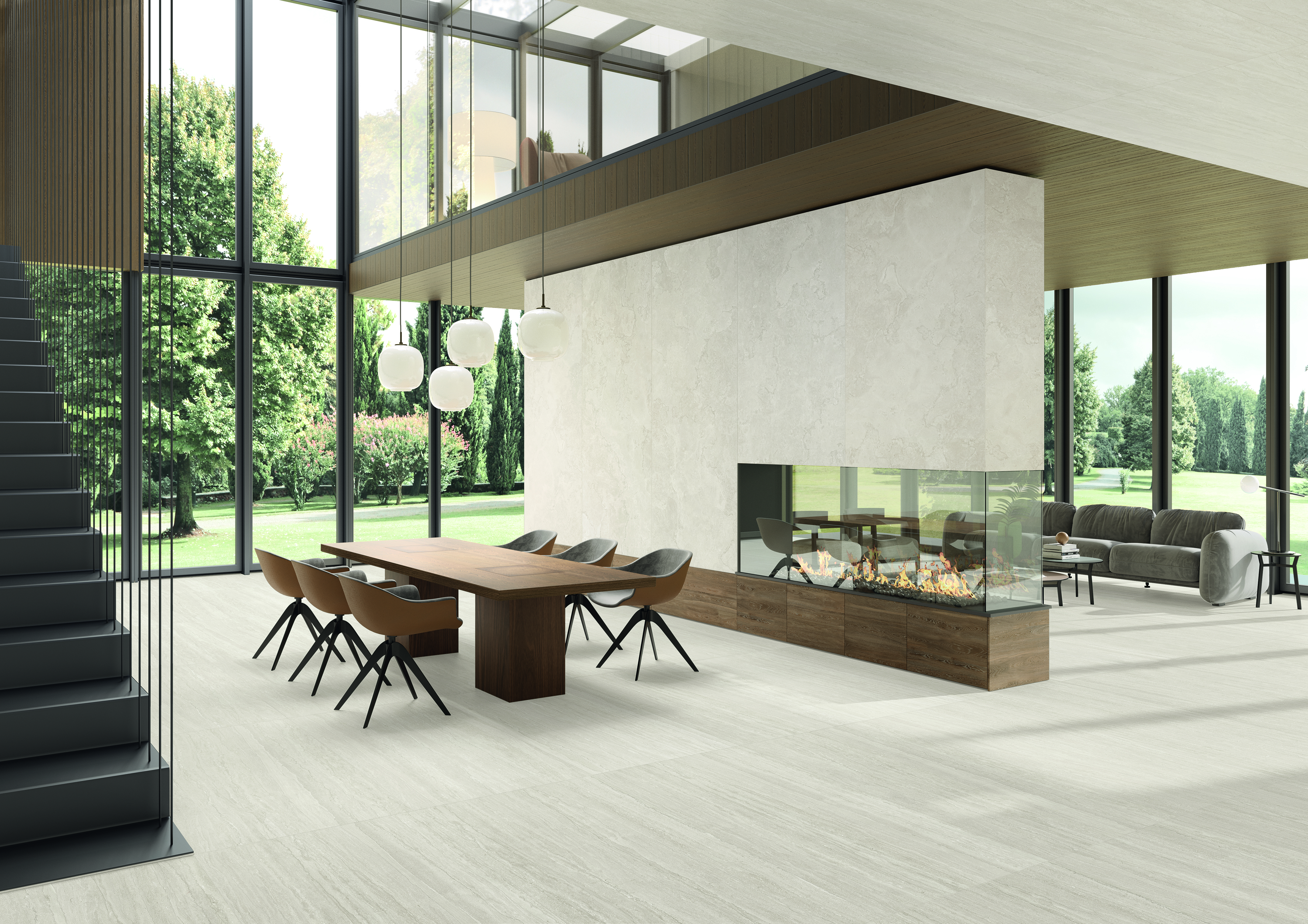 Ergon Portland Stone Cross Cut Talc 60x120 cm Feinsteinzeug Nat. R10B rektifiziert  