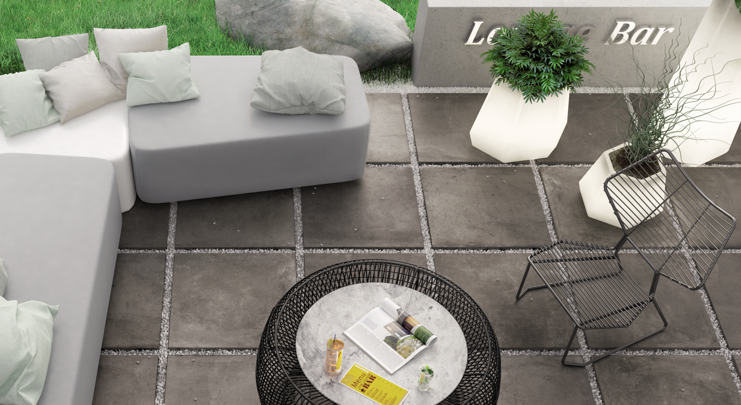 Castelvetro Fusion Piombo 60x60x2 cm Outfit 2.0 Grip R11C               