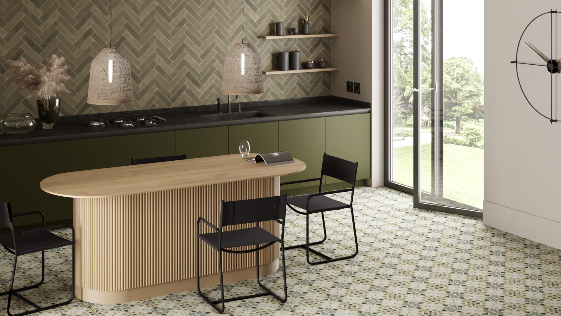 Revoir Paris Atelier Wall 6,2x25 cm Emeraude Mat