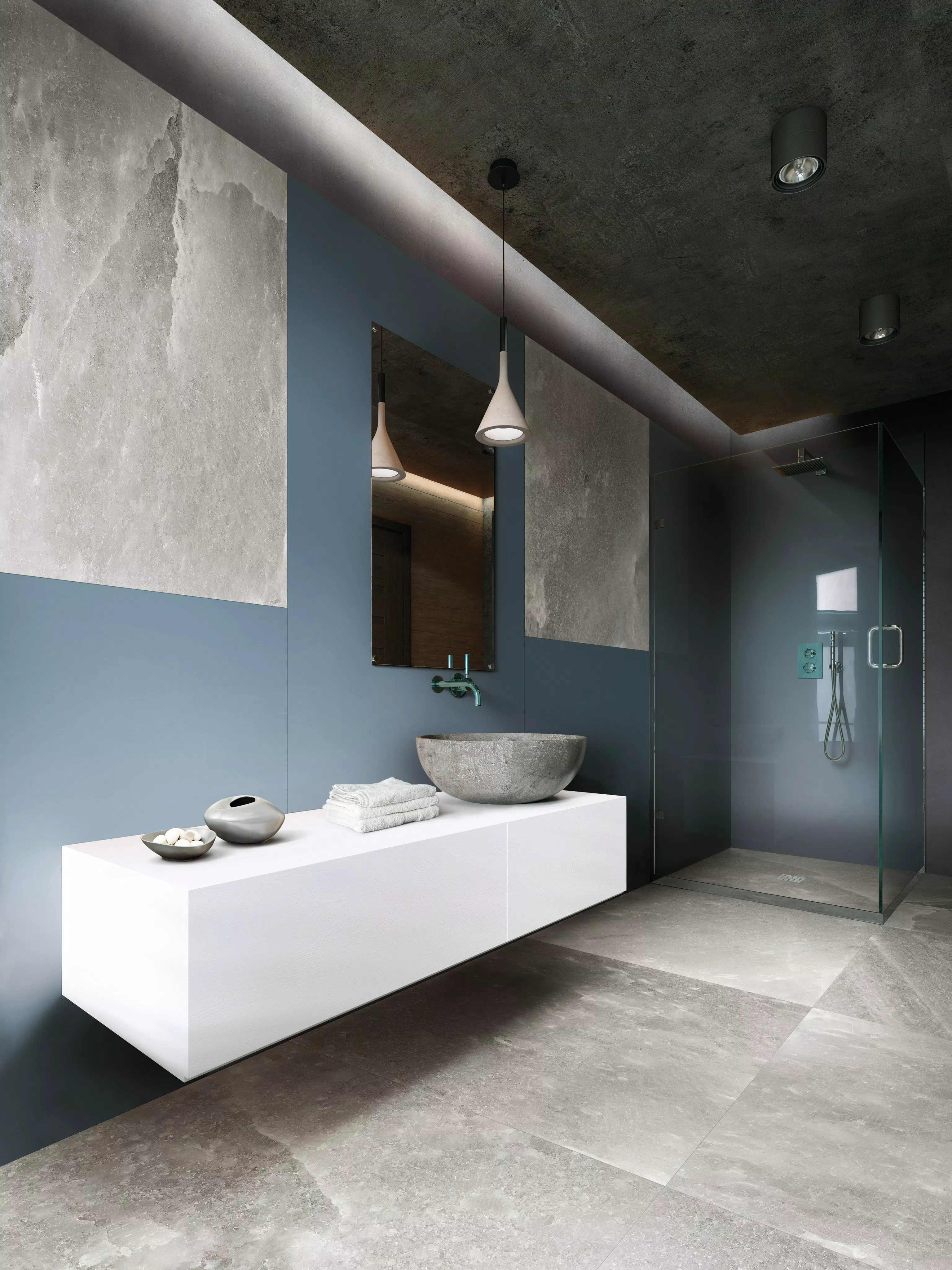 Florim Rock Salt Celtic Grey Glossy 120x120x0,6 cm Feinsteinzeug Magnum 