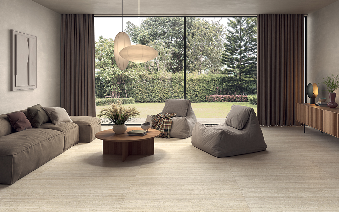 Castelvetro Firenze Avorio 60x120 cm Travertin Feinsteinzeug R10B         