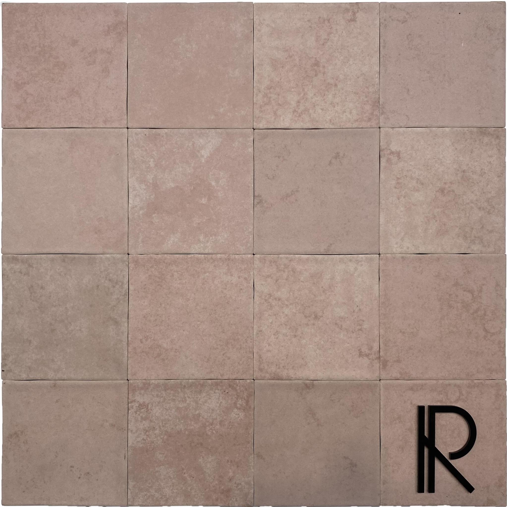 Revoir Paris Atelier Wall 10x10 cm Vieux Rose Mat