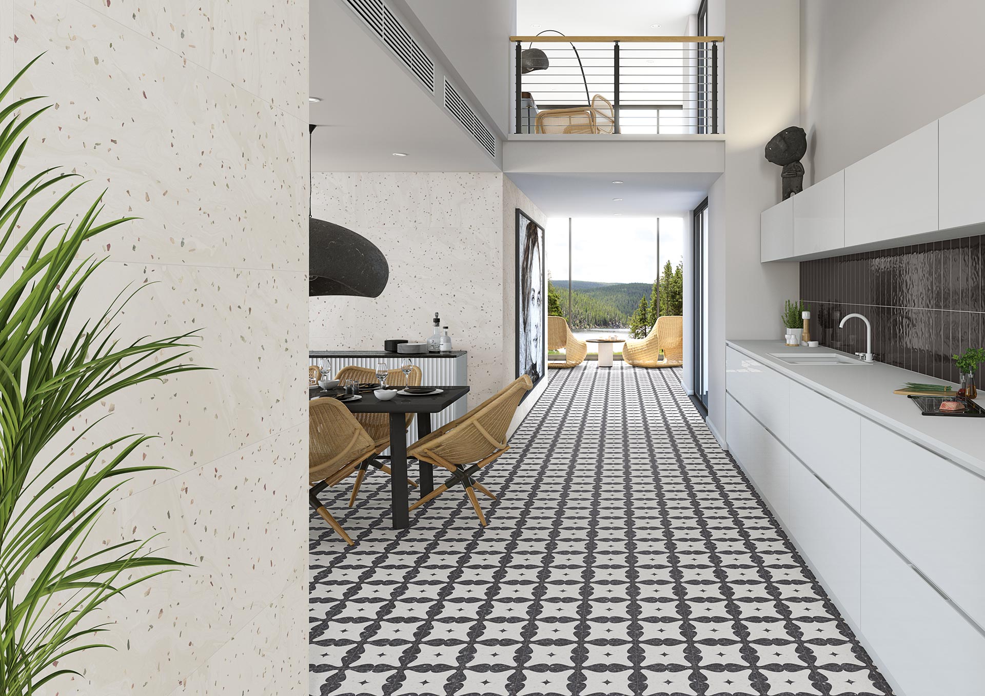 Vives Javea AB|C Negro 8x31,5cm glänzend zellig   