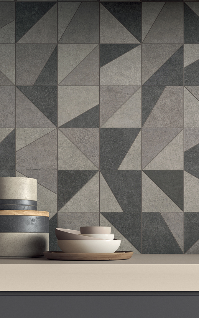 Castelvetro Terrae Smoke 100x100 cm Feinsteinzeug Betonoptik R10B             