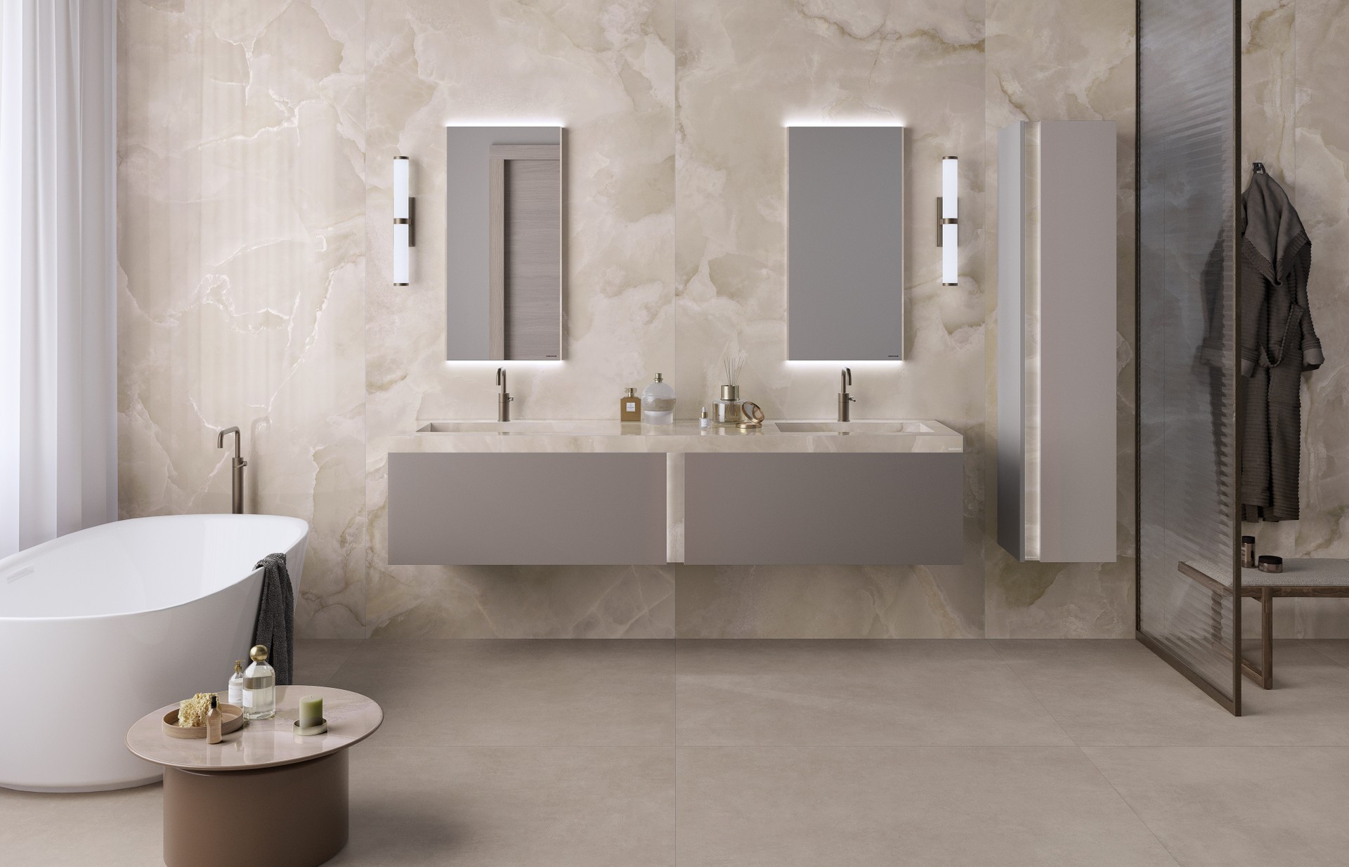 Mirage Onyce Lead Grey ON 02 60x120x0,9 cm LUC SQ 