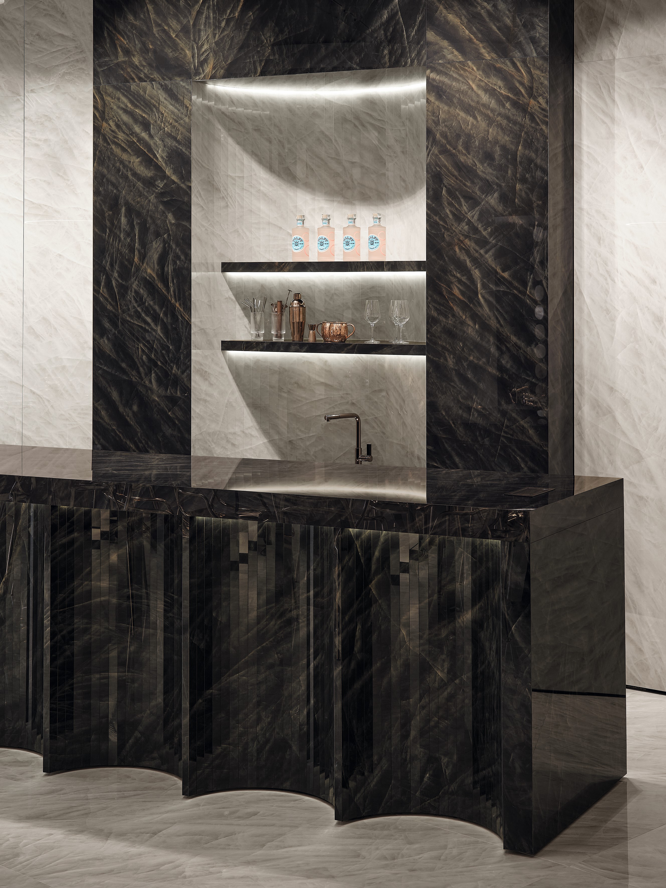 Emil Tele di Marmo Crystal Vitrum Black 60x120x0,9 cm Full Lappato