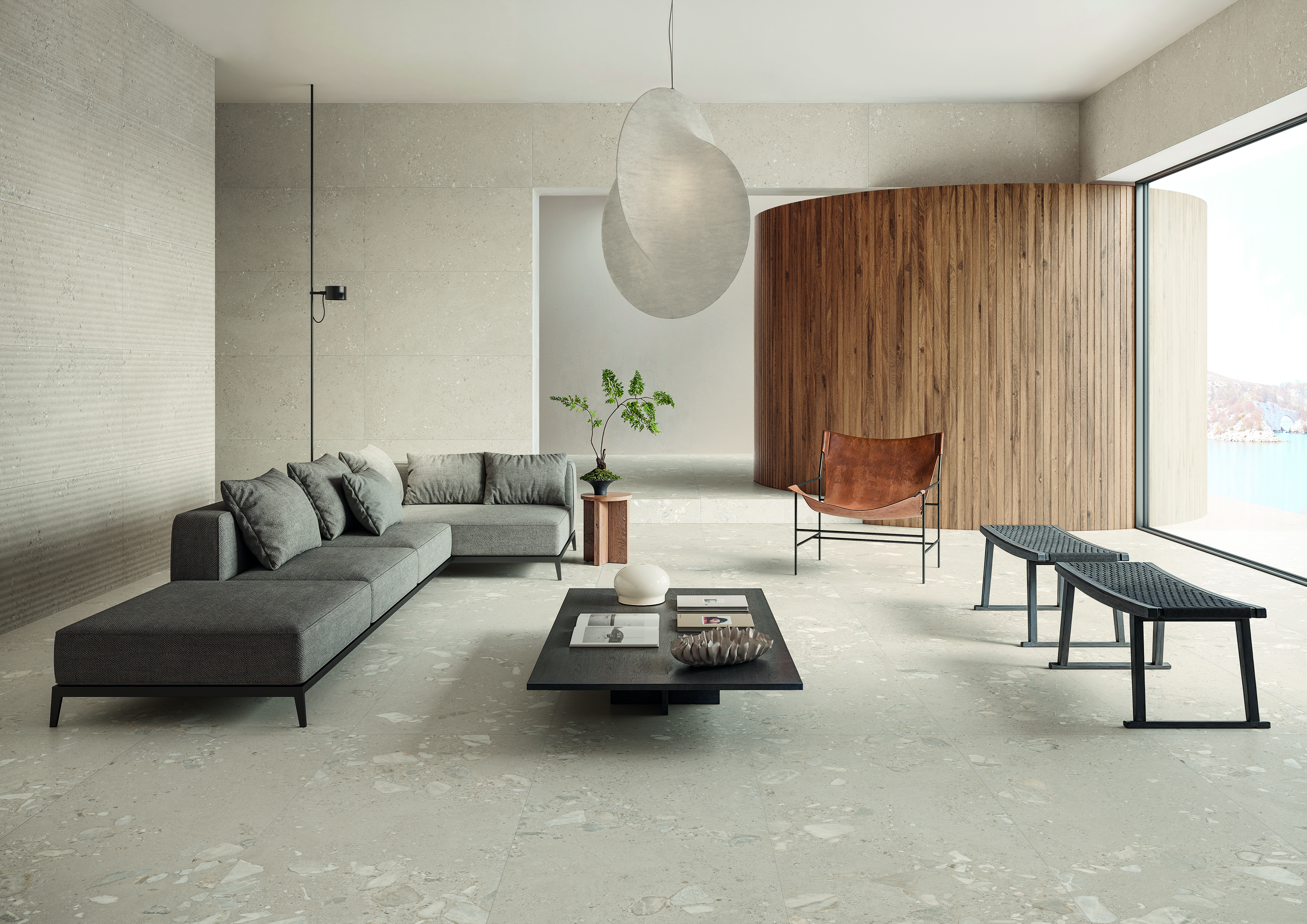 Ergon GemmaStone Greige Gemma Fine 120x120x0,9 cm Silktech R10B rekt.