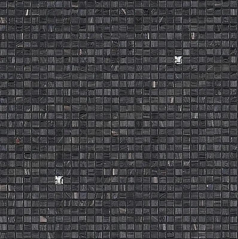 Bisazza Mischung Rain Black 1x1 cm inkl. Inst.-Kit