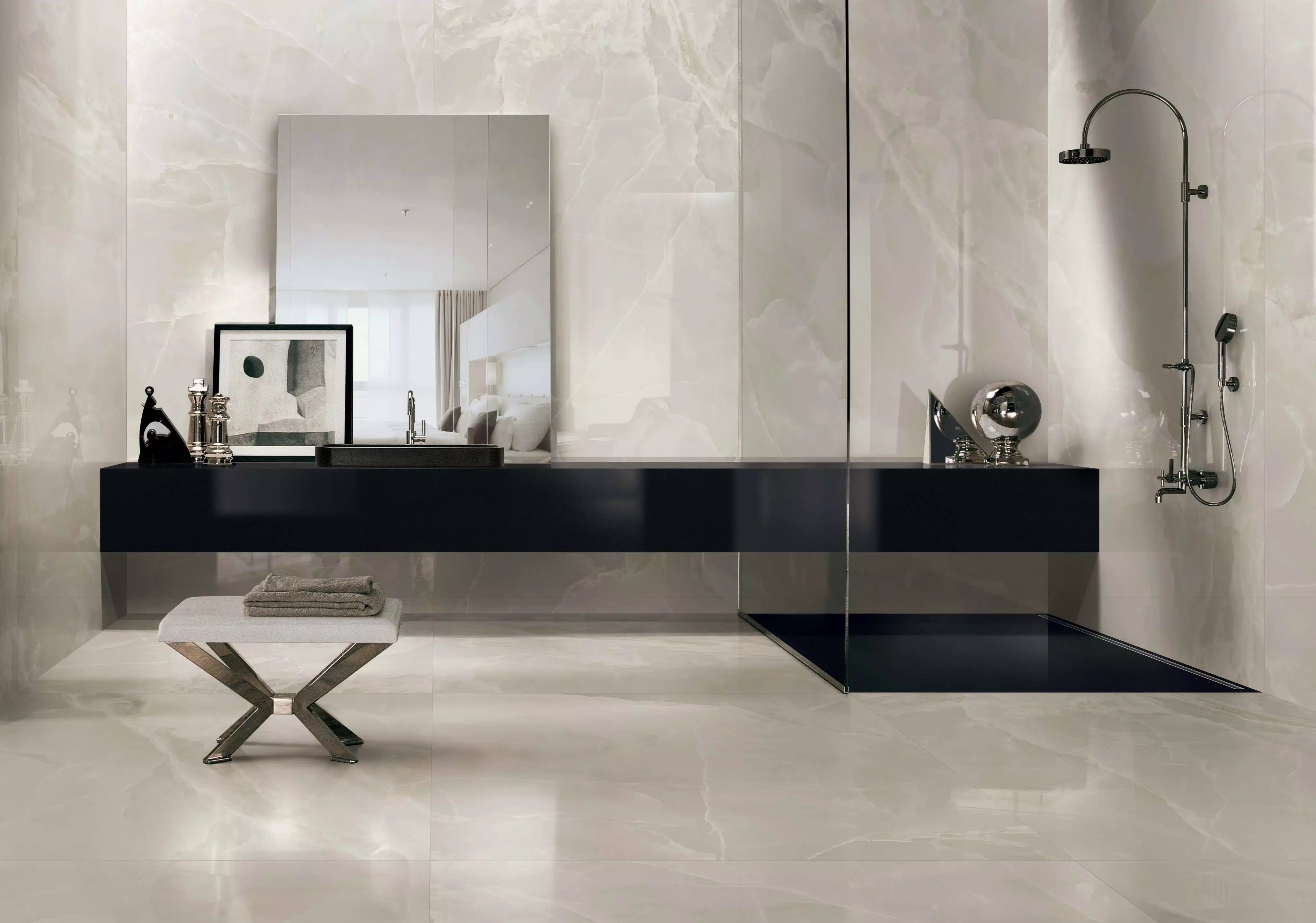 Florim Eccentric Luxe 120X120x0,6 cm Feinsteinzeug Cloudy White Glossy Magnum