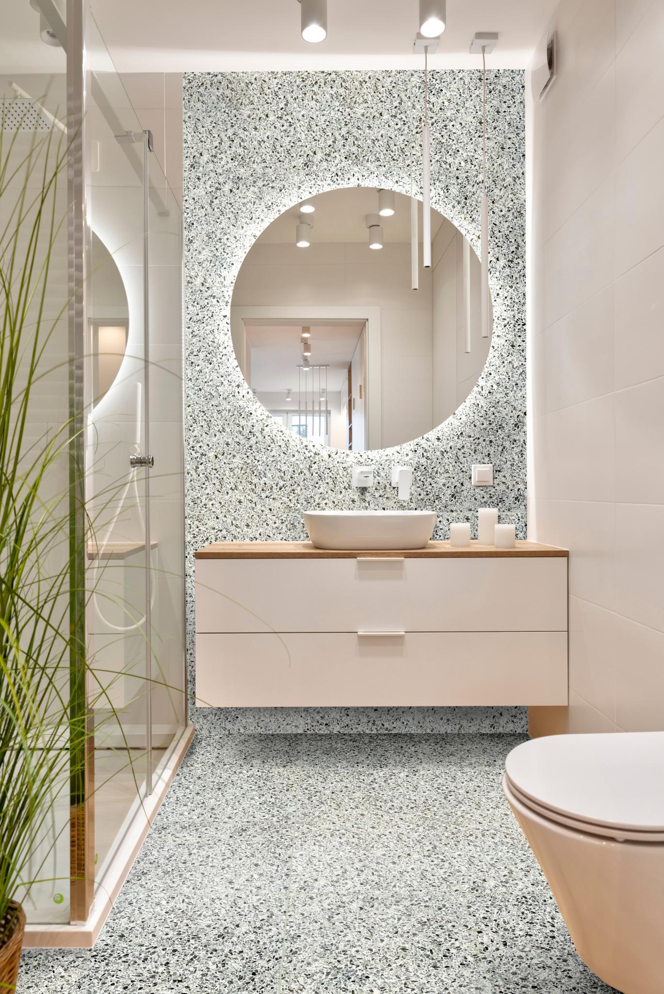 Revoir Paris Re-Bel Vert 60x60 cm Terrazzo-Optik R10            