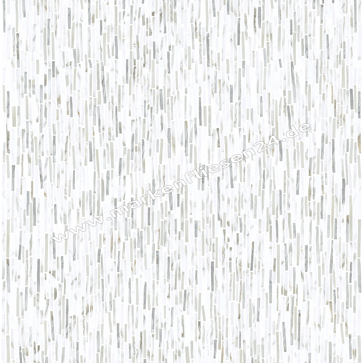 Emil Tele di Marmo Reloaded Battuto di listelli Calacatta Gold Canova Full Lapp. 120x120 cm