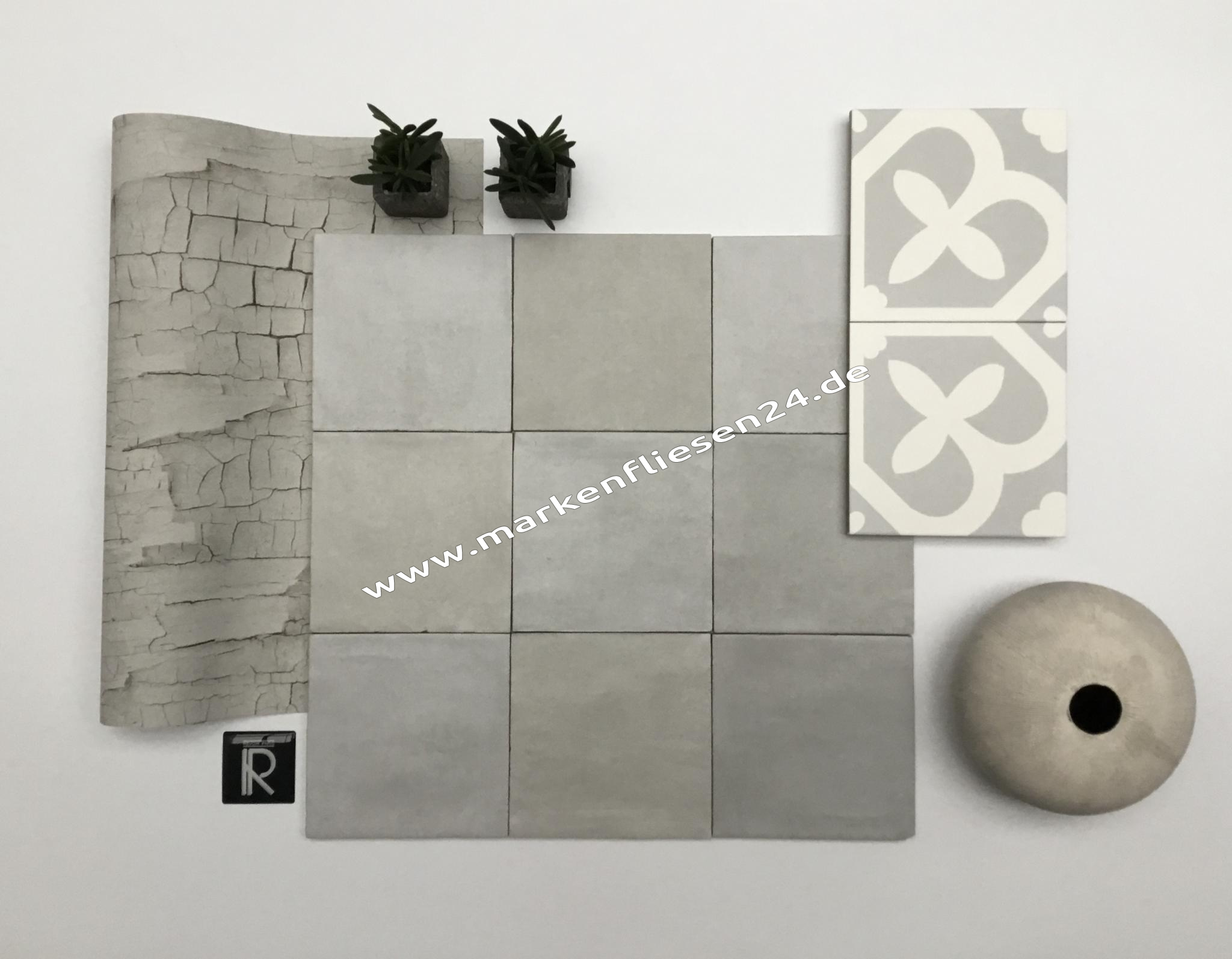 Revoir Paris Atelier Wall & Floor 14x14 cm gris mat