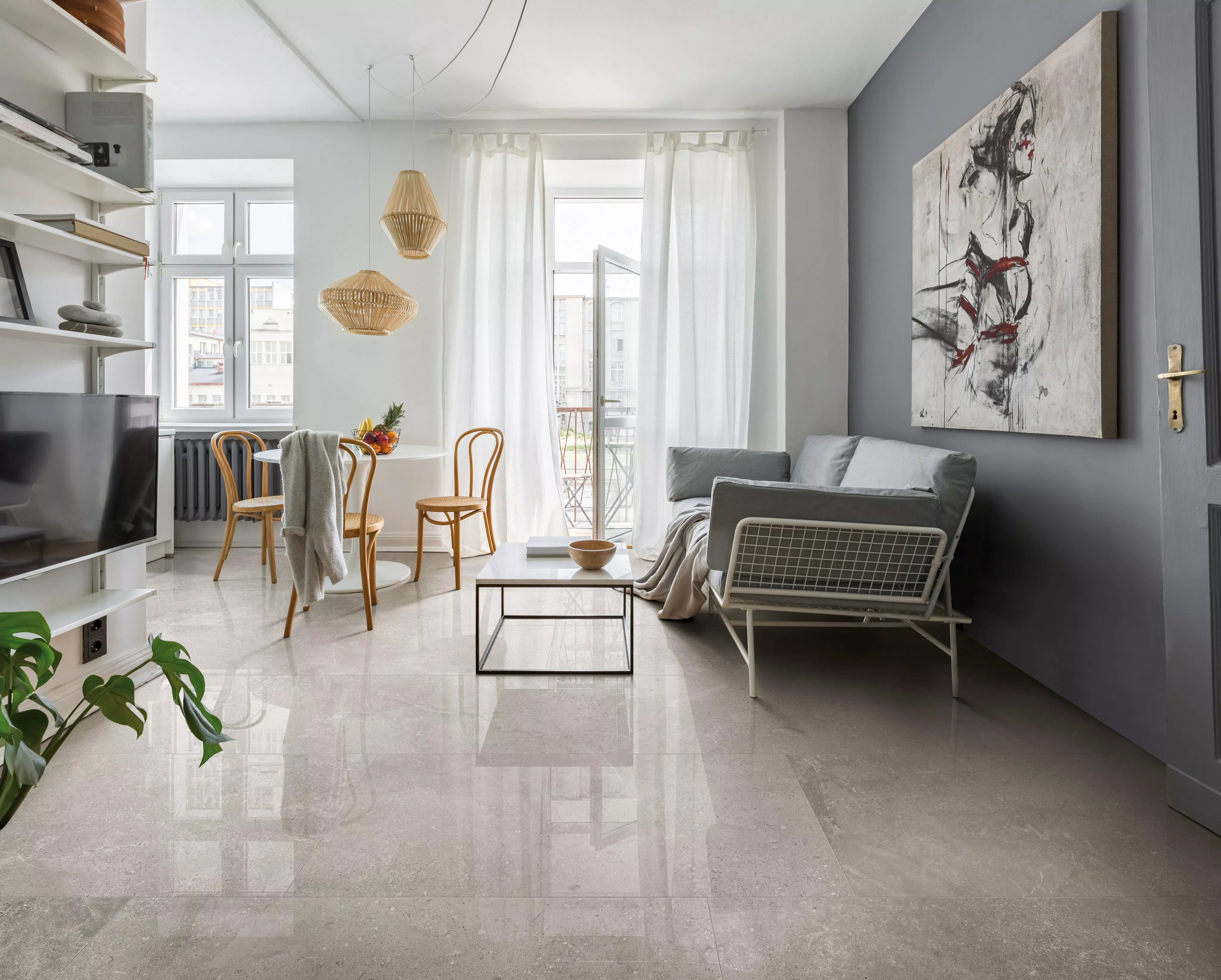 Florim Elemental Stone Grey Dolomia Matte 120x120x0,9 cm Feinsteinzeug R10 