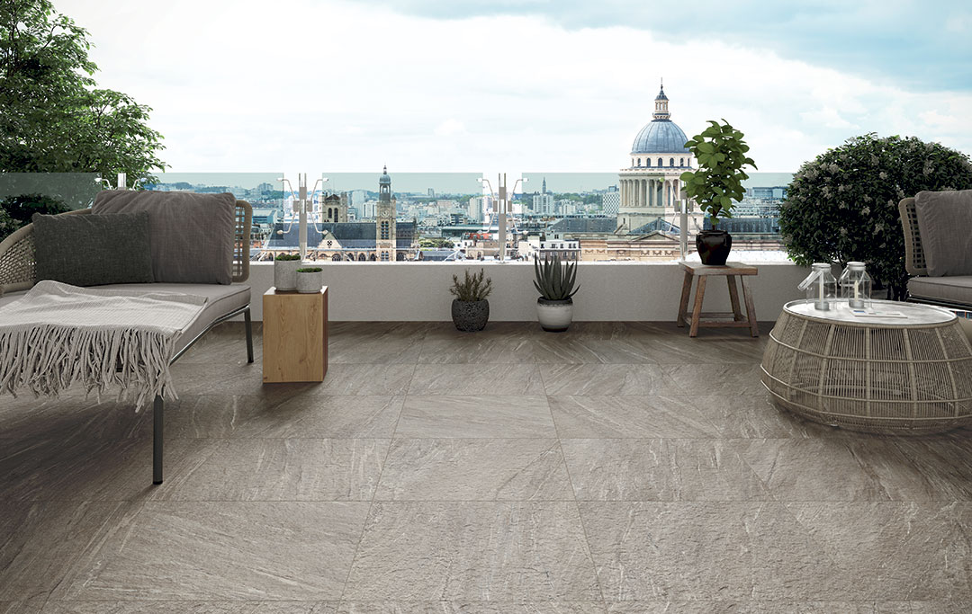 Castelvetro Wals Grigio 60x60x2 cm Outfit 2.0 Grip R11C Terrassenplatte      