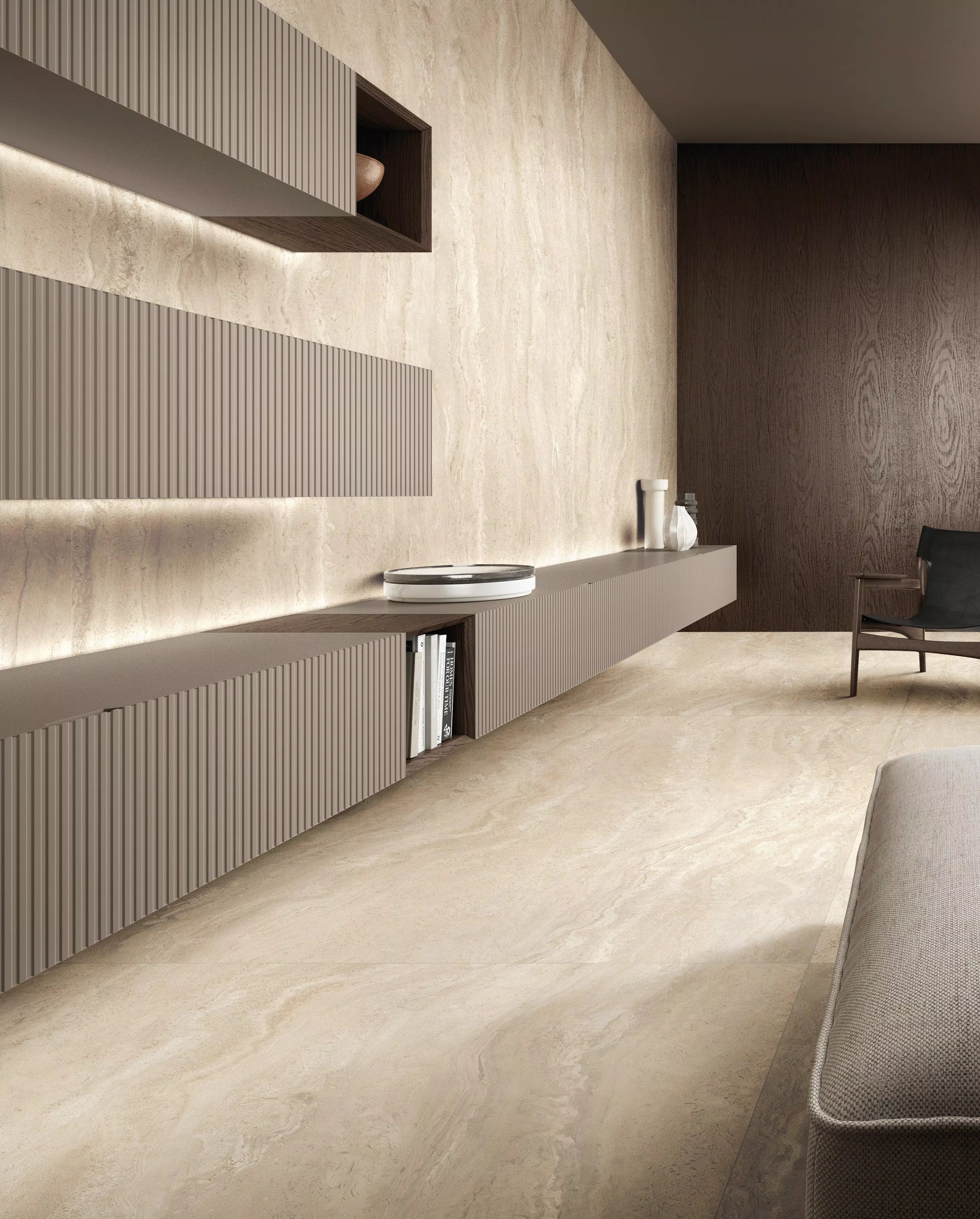 Florim Authentic Luxe Gold Travertine 60X120x0,6 cm Magnum Feinsteinzeug Matte  