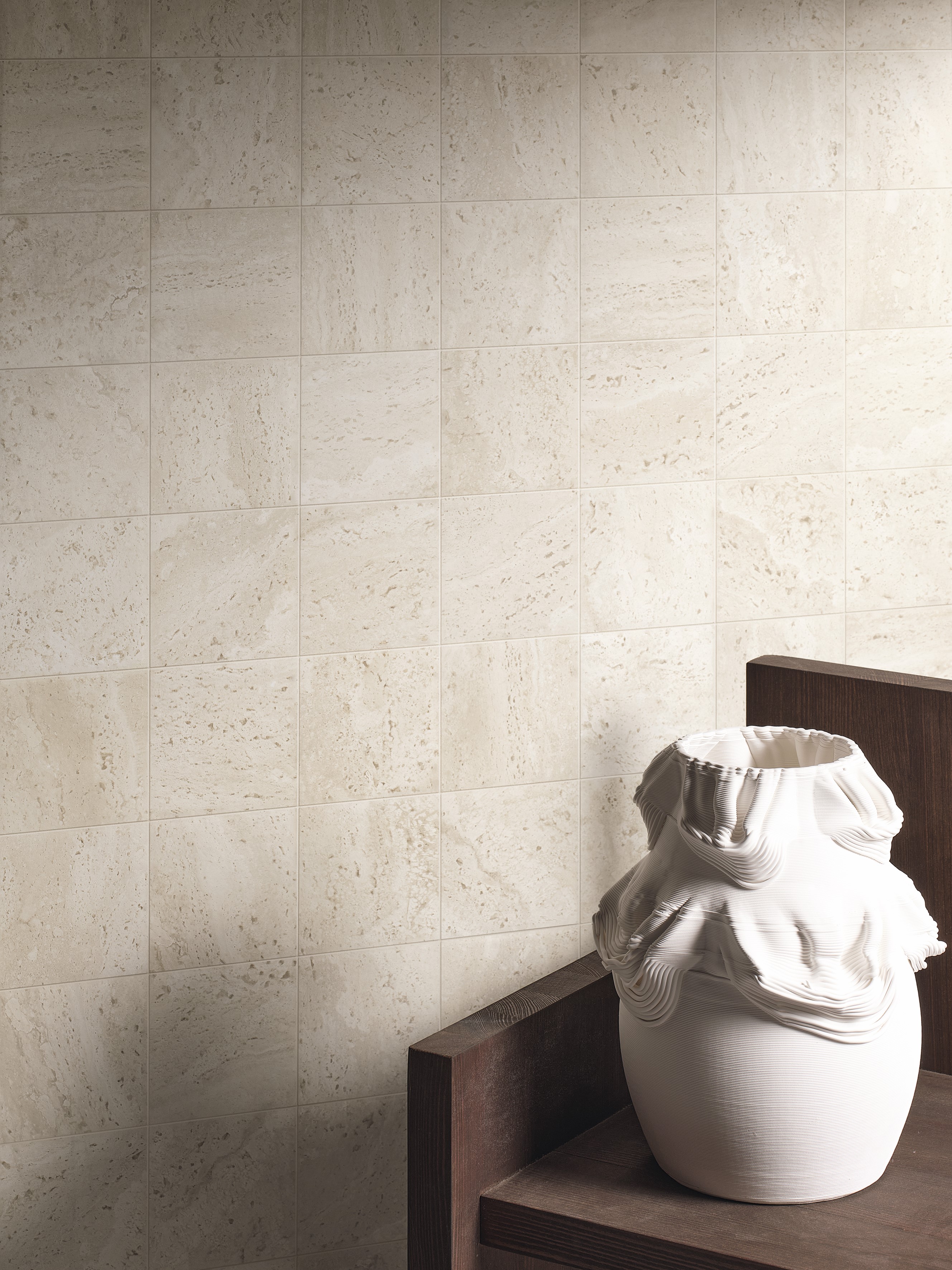 Emil Dual Travertine White Poro Aperto 10x10x0,95 cm Naturale R10B