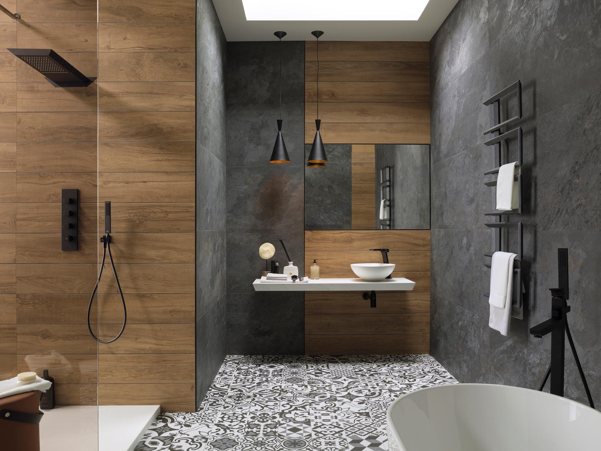 Porcelanosa Manhattan Cognac 29,4x120 cm Par-Ker Holzkeramik
