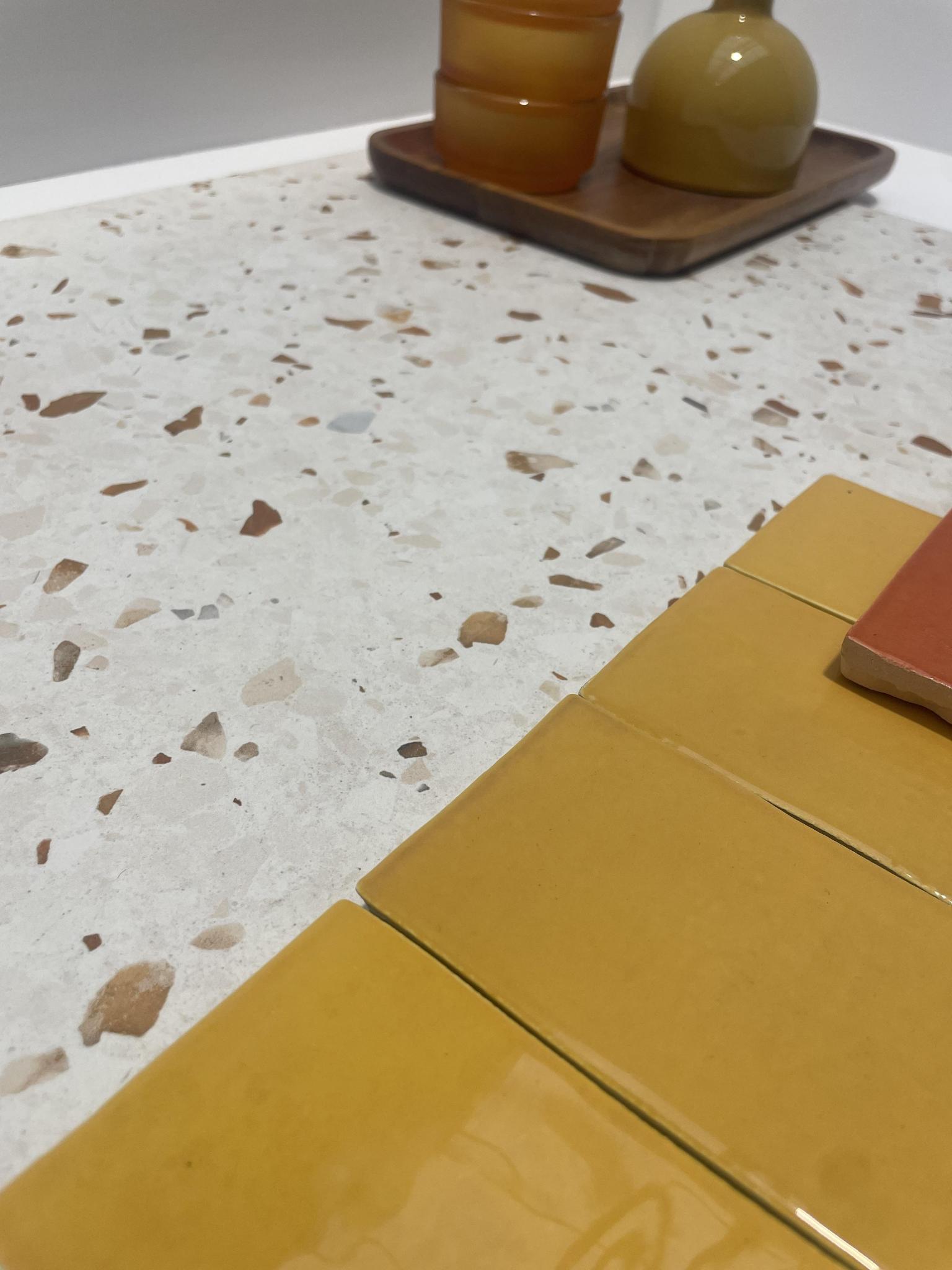 Revoir Paris Re-Bel Caramel 60x60 cm Terrazzo-Optik R10   