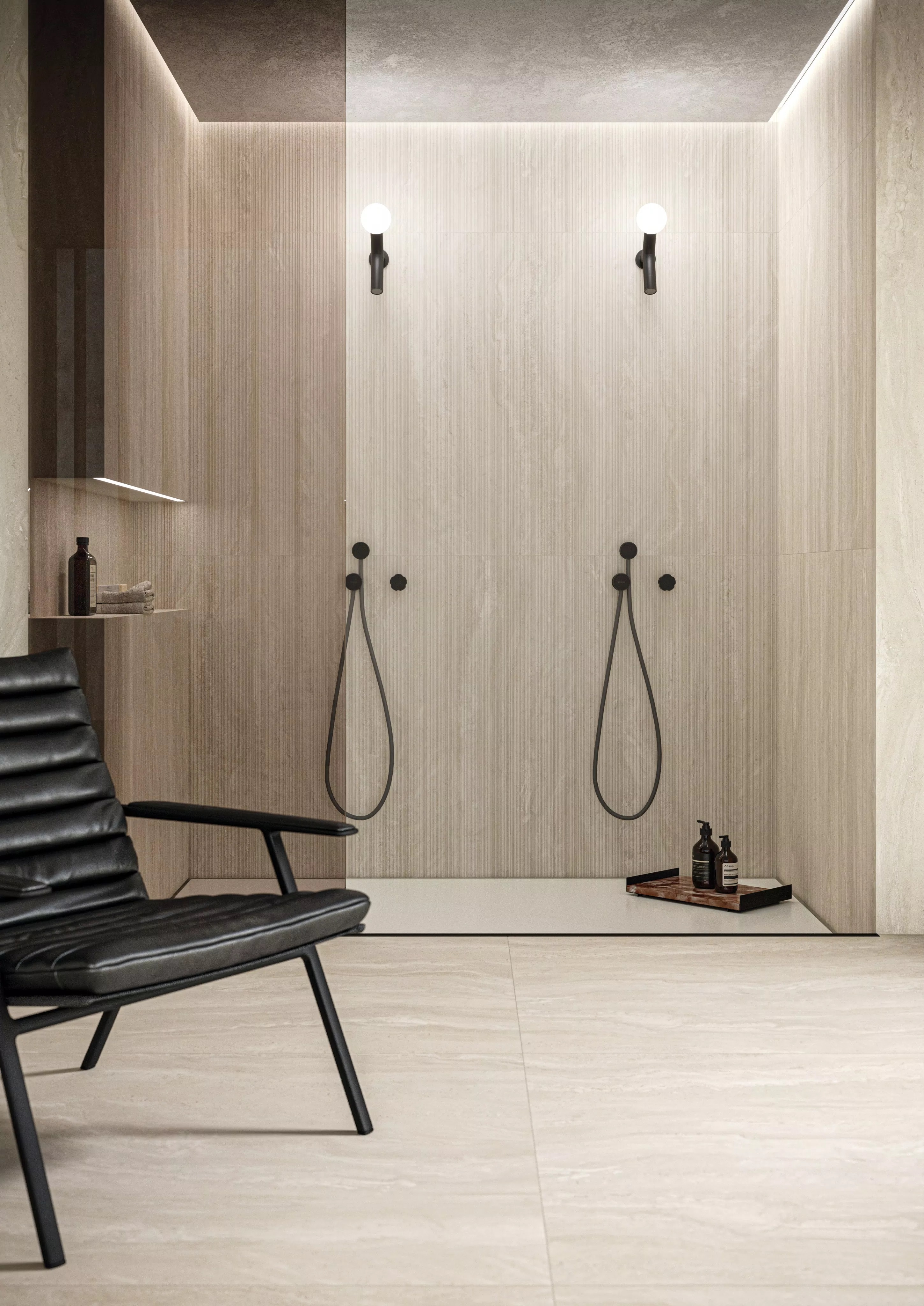 Florim Authentic Luxe Pearl Travertine 60X120x0,6 cm Magum Feinsteinzeug Matte  