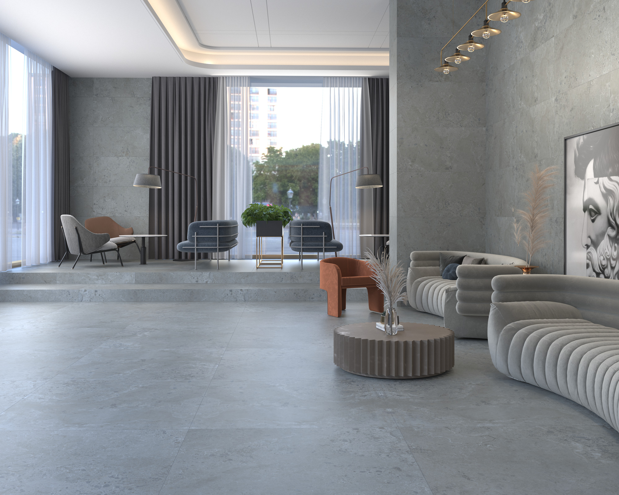 Dune Pietra Viva Grey 120x120x0,9 cm rektifiziert Naturale 