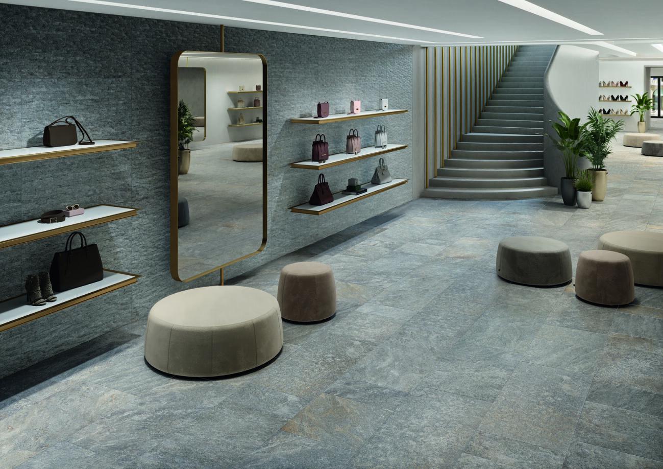 Ergon Oros Stone grey 90x90 cm Feinsteinzeug rektifiziert