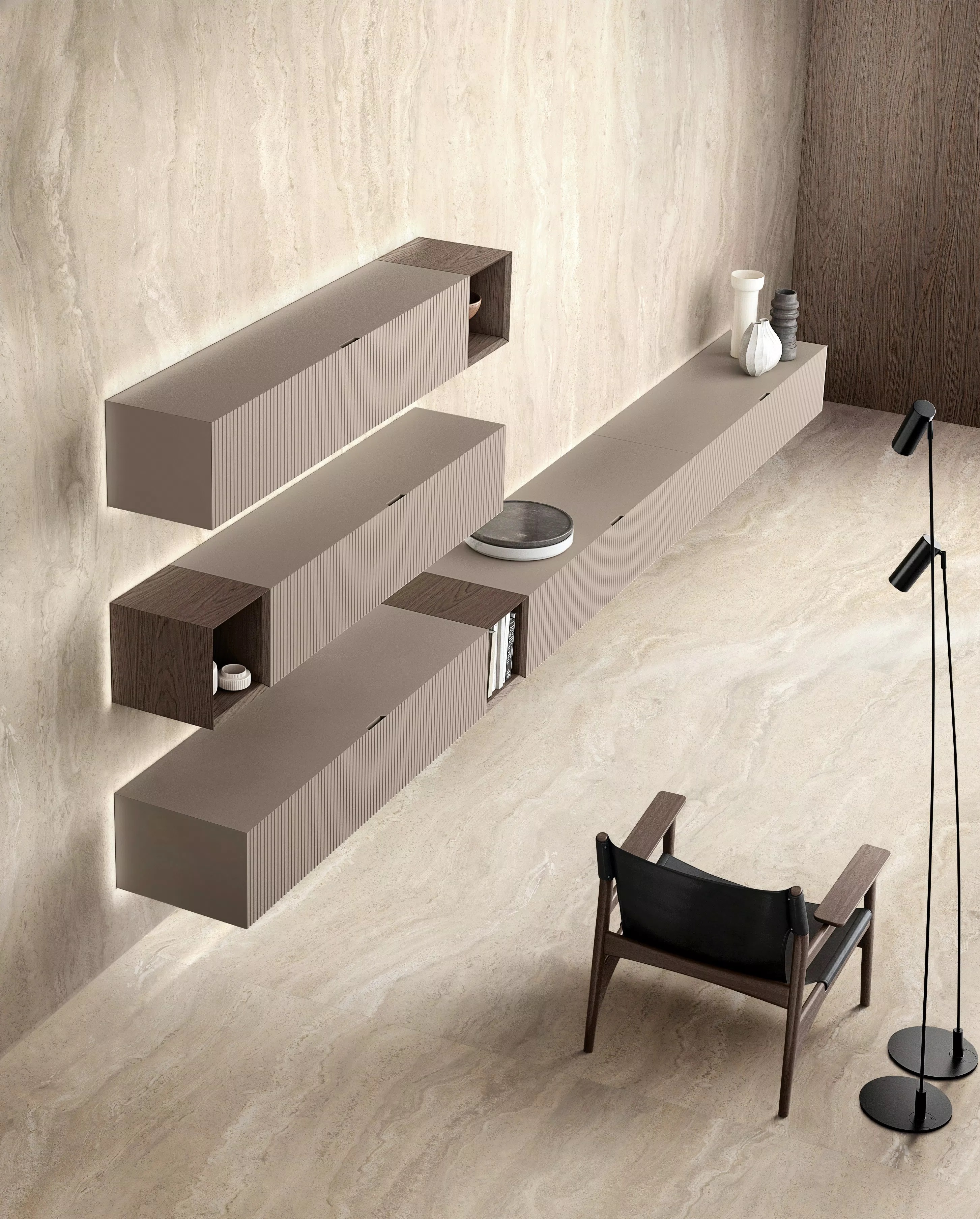 Florim Authentic Luxe Gold Travertine 60X120x0,6 cm Magnum Feinsteinzeug Matte  