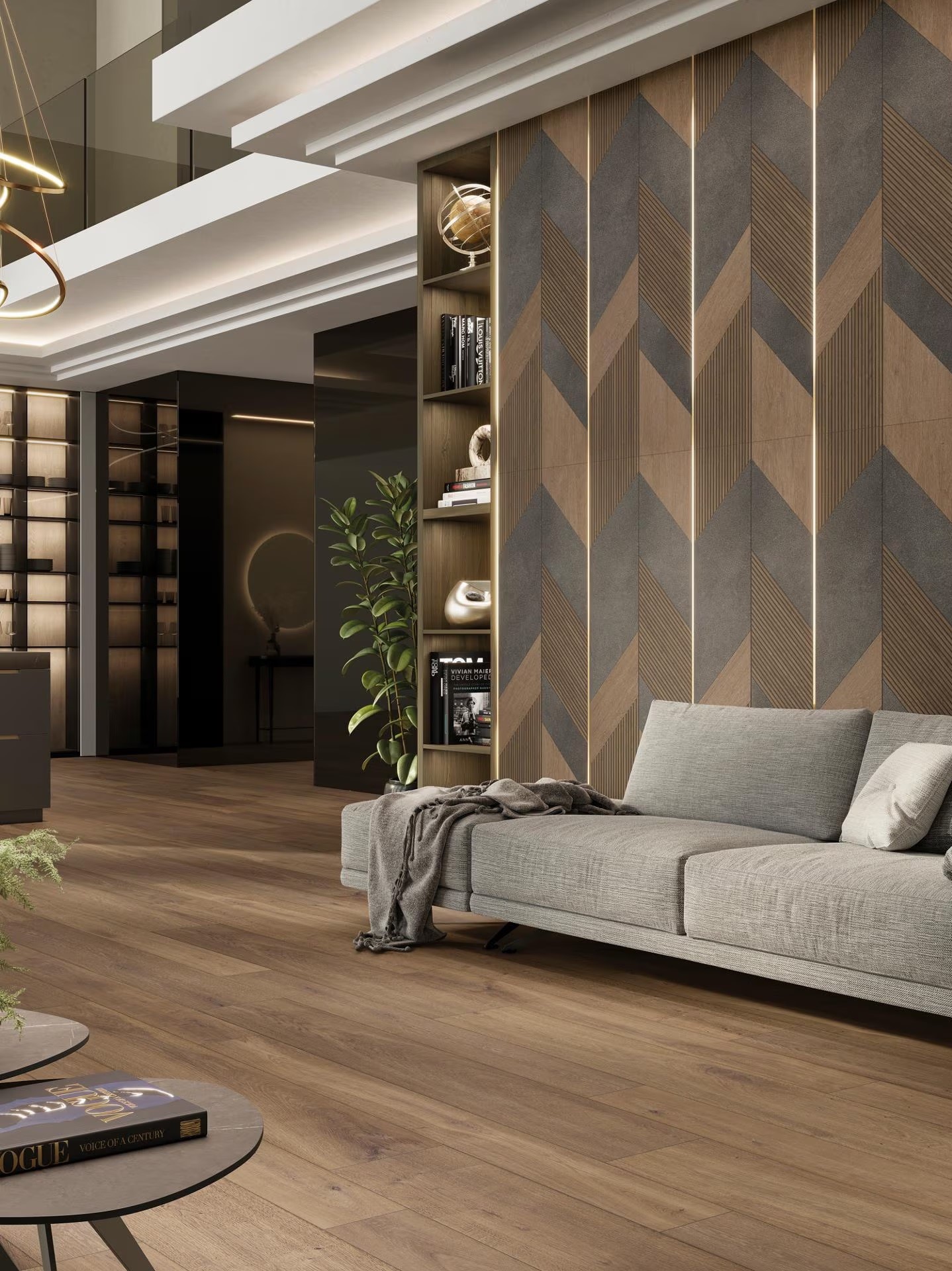 Porcelanosa Stone 3D Roble 59,6x150 cm Wandfliese rektifiziert    