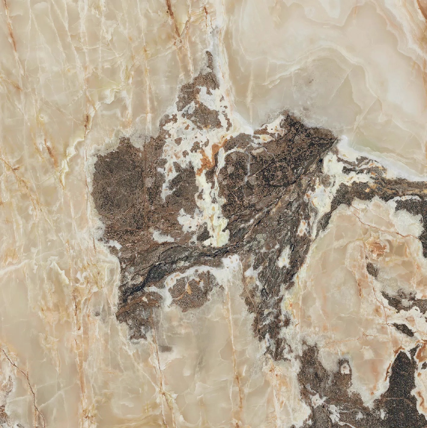 Florim Onyx&More Golden Blend 120x120x0,6 cm Magnum Feinsteinzeug Satin  