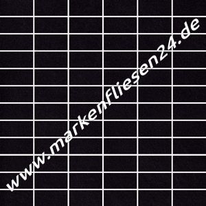 Mirage 30x30 cm Mosaik Mattoncino Re_Plain PA01 Nero