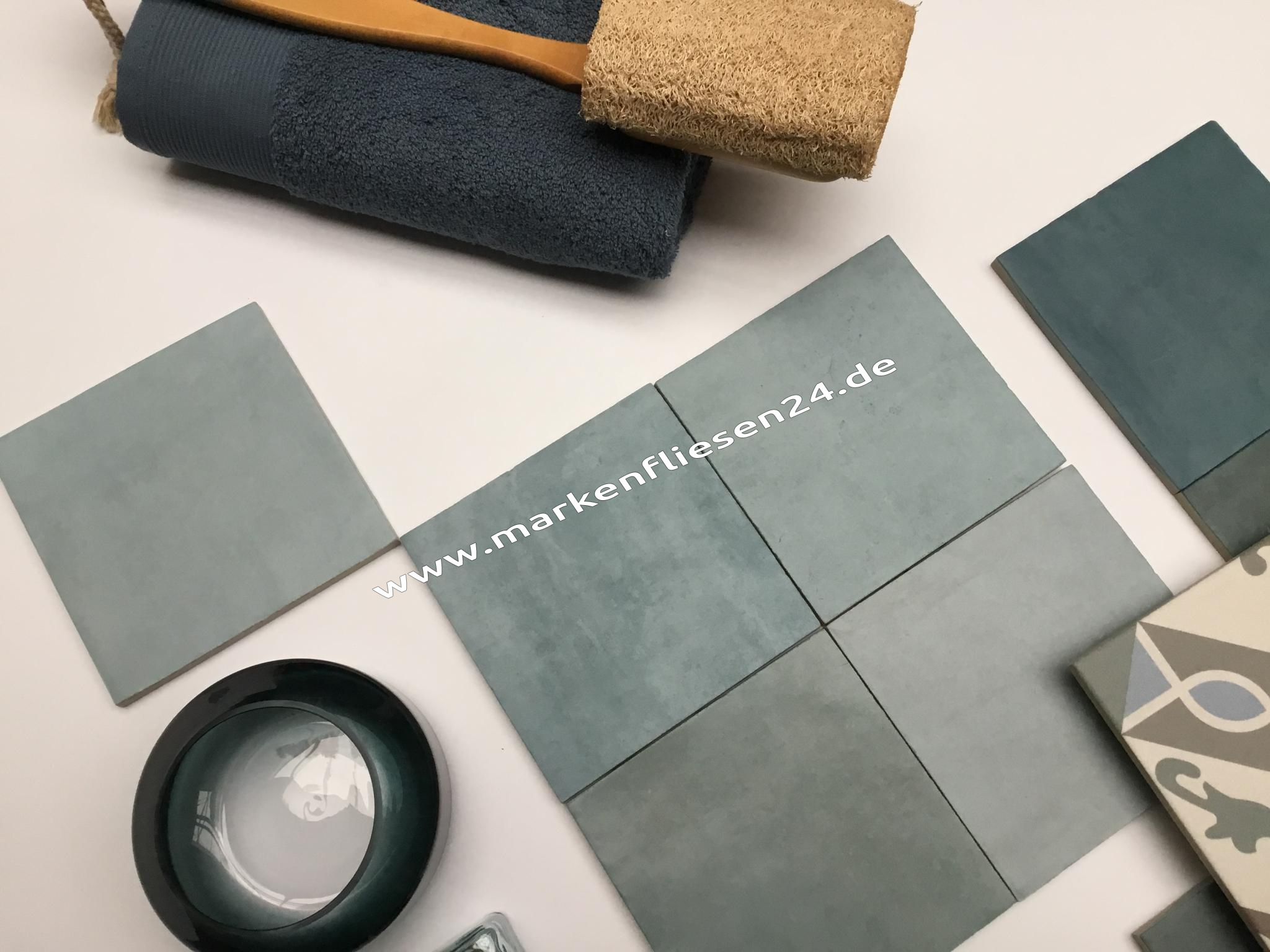 Revoir Paris Atelier Wall & Floor 14x14 cm turquoise mat