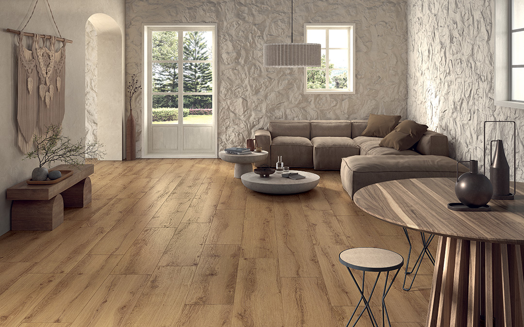Castelvetro Alpi Castagno 30x120 cm R10B Holzoptik Feinsteinzeug  