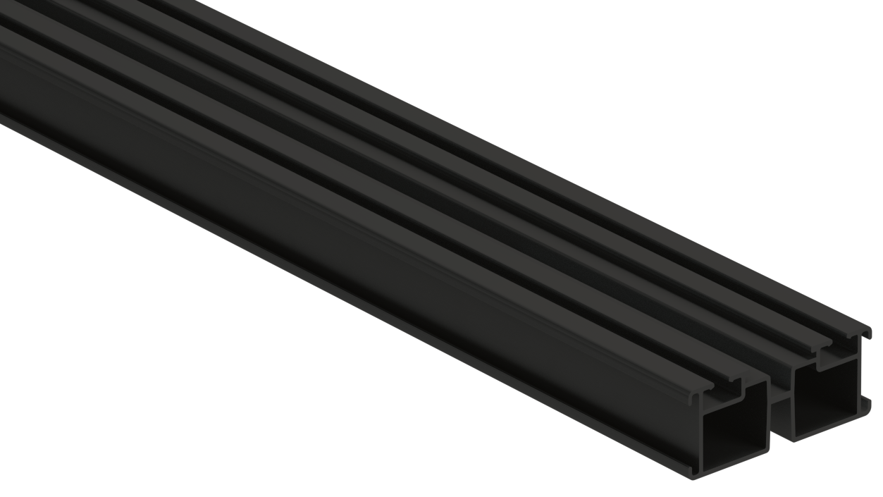 Eterno Ivica ECO-Schiene schwarz mit schnellen Wasserablauf     