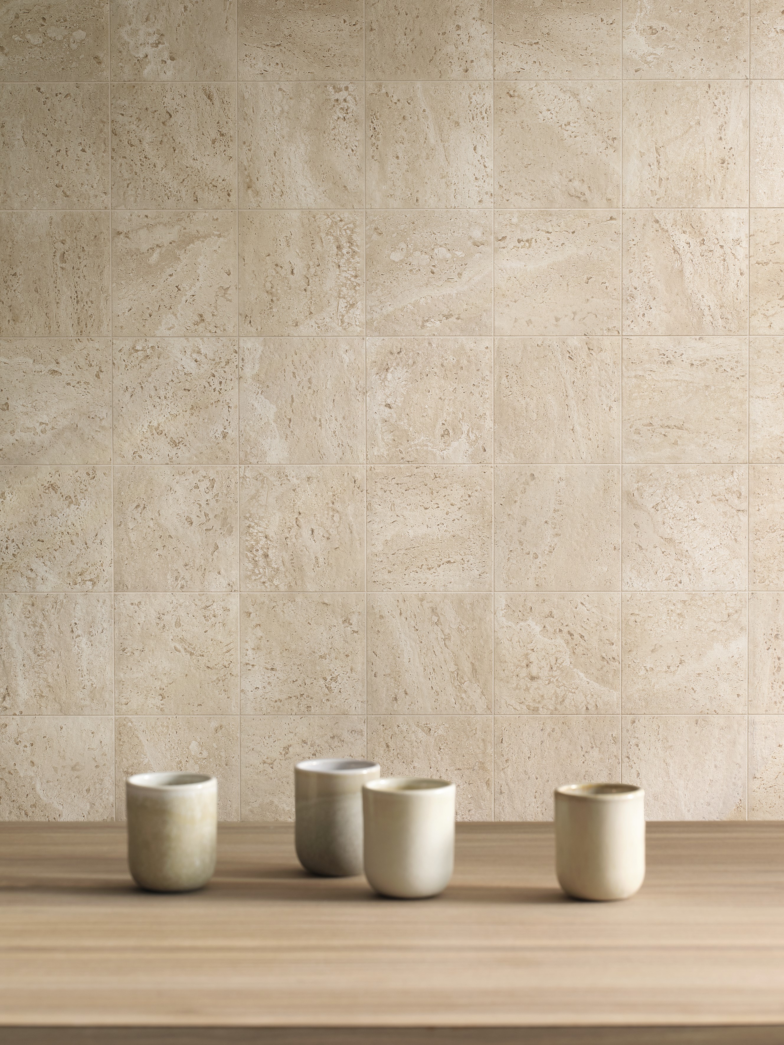 Emil Dual Travertine Beige Poro Aperto 10x10x0,95 cm Naturale R10B 