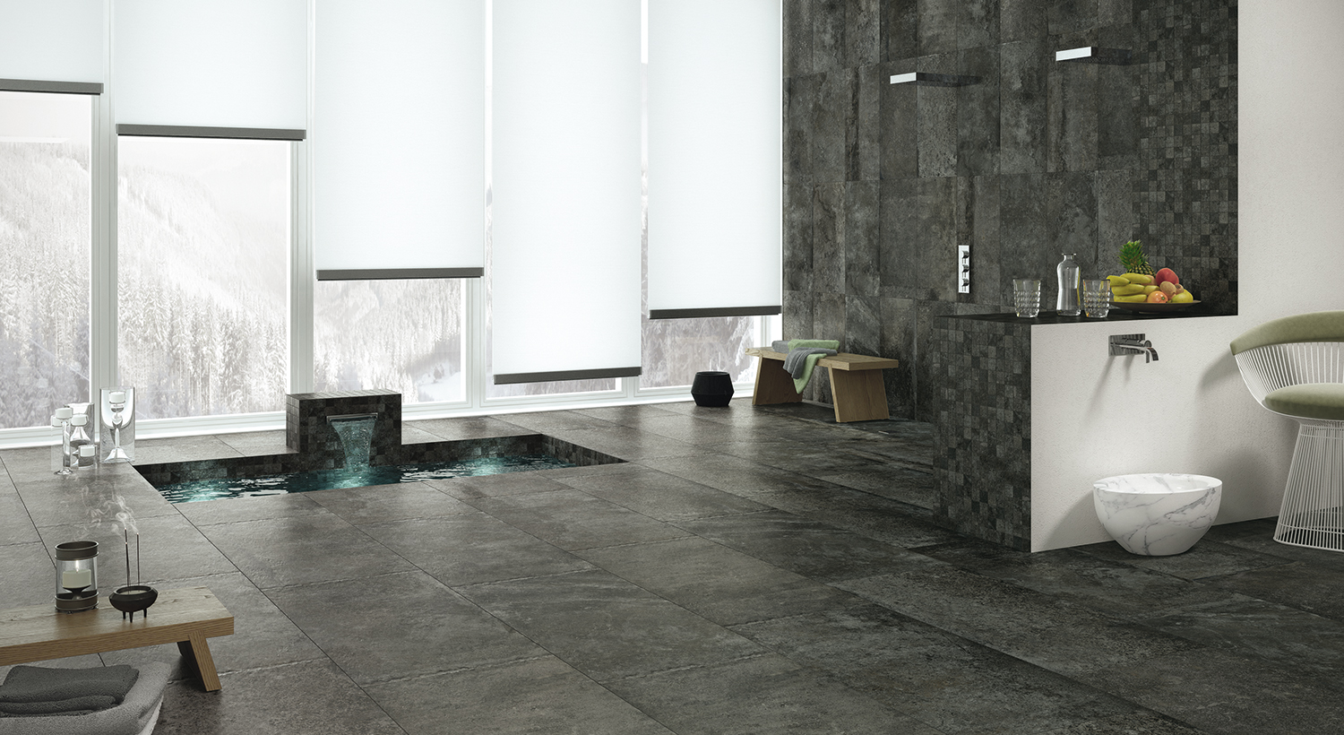 Castelvetro Always Antracite 100x100 cm Feinsteinzeug R10B                 