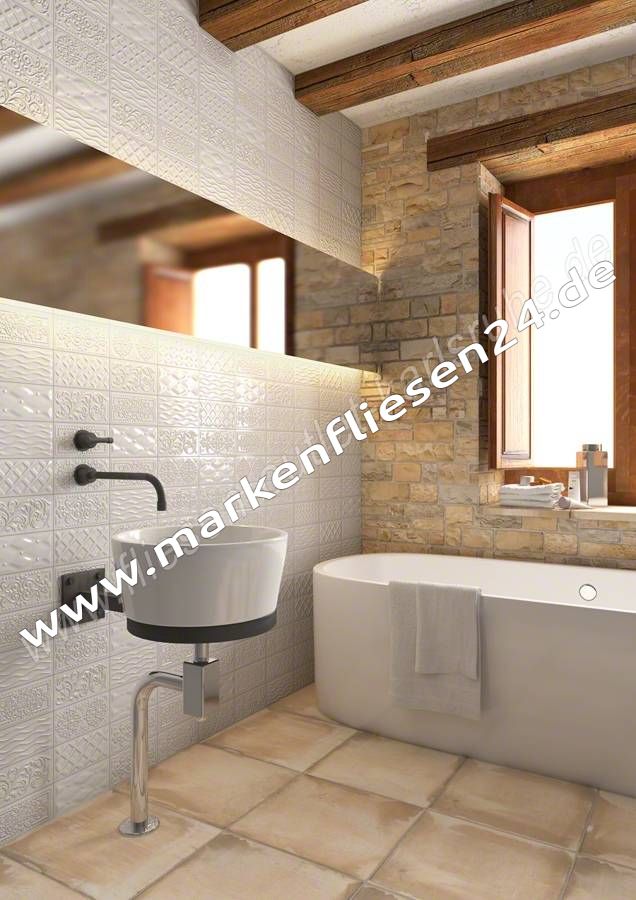 Raspail vainilla 10x20 cm Relief-Dekor vanille glänzend