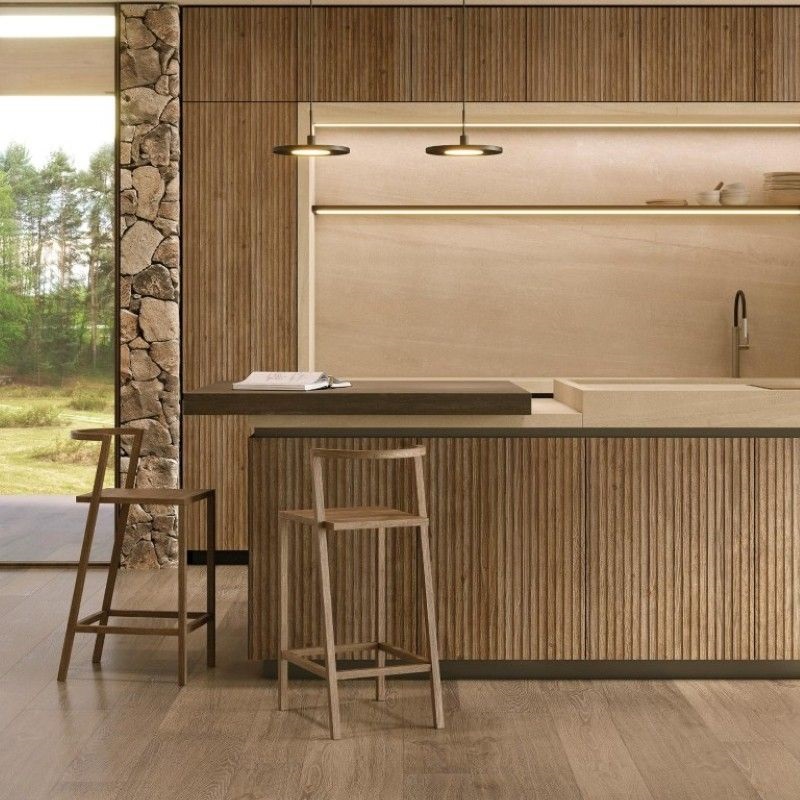 Porcelanosa Bruselas Fresno 19,3x180 cm Feinsteinzeug Holzoptik    