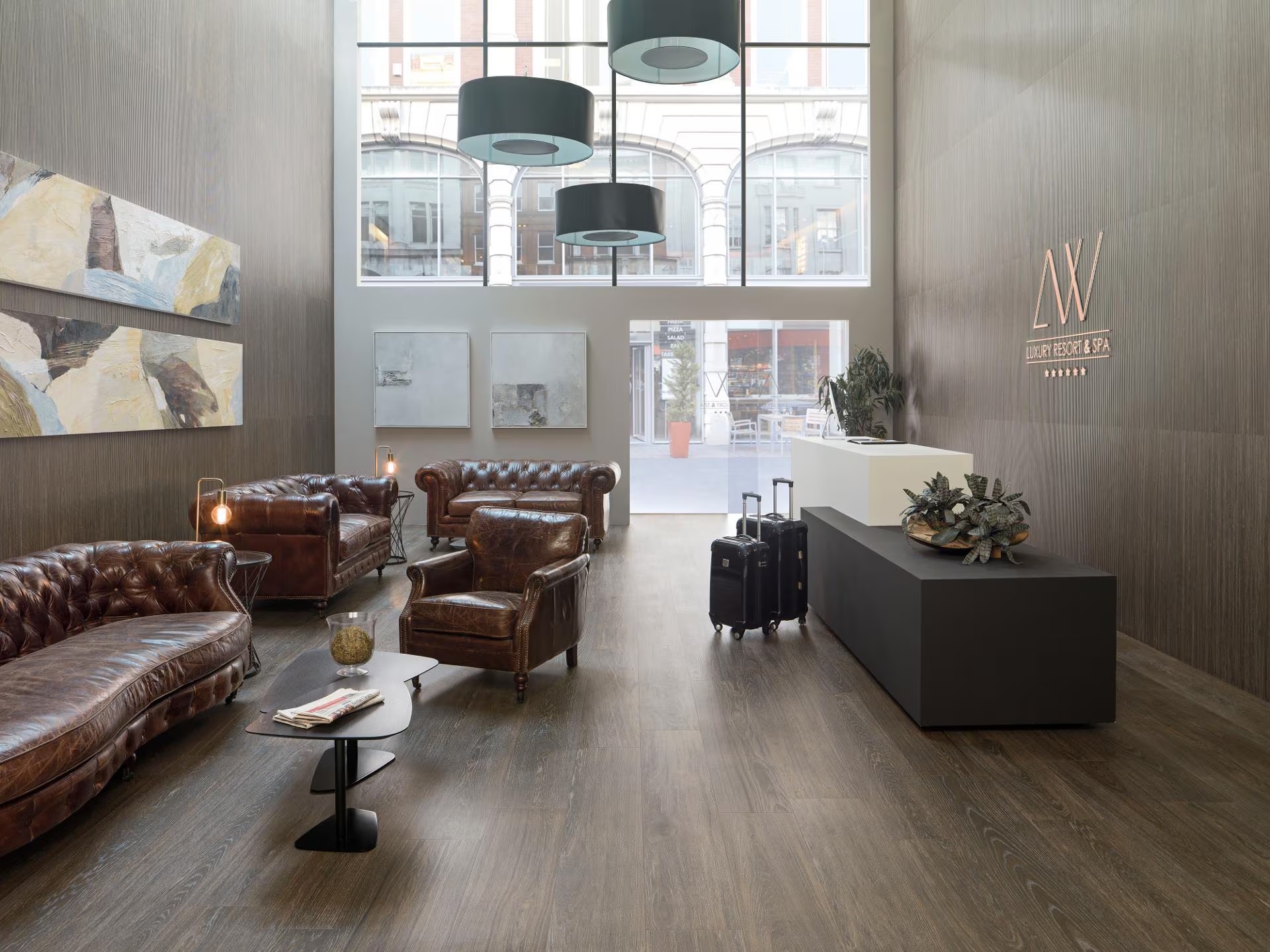 Porcelanosa Minnesota Moka 23x150 cm Feinsteinzeug Holzoptik        