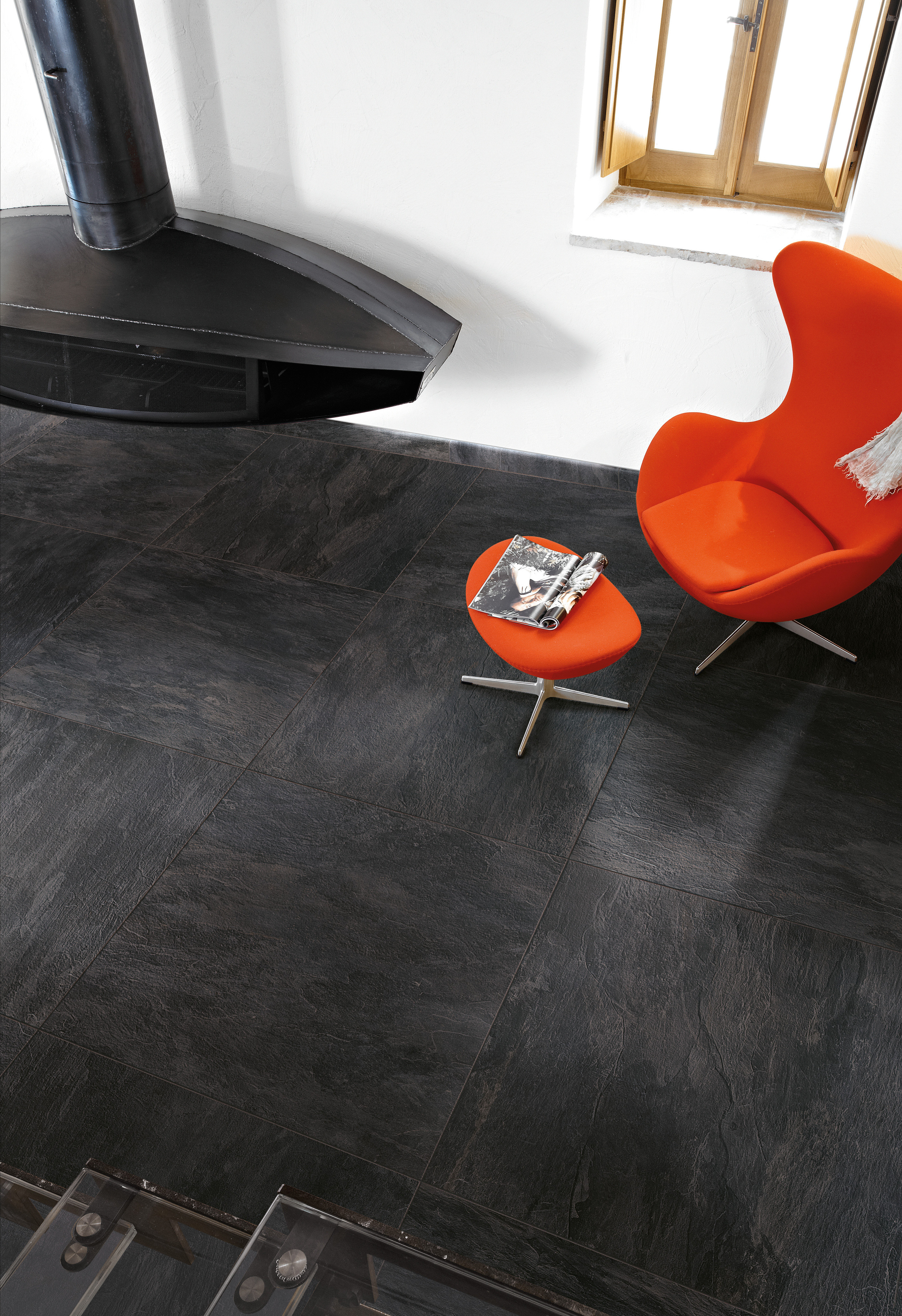 Florim Ardoise Noir 60X120x0,6 cm Feinsteinzeug Matte R9    