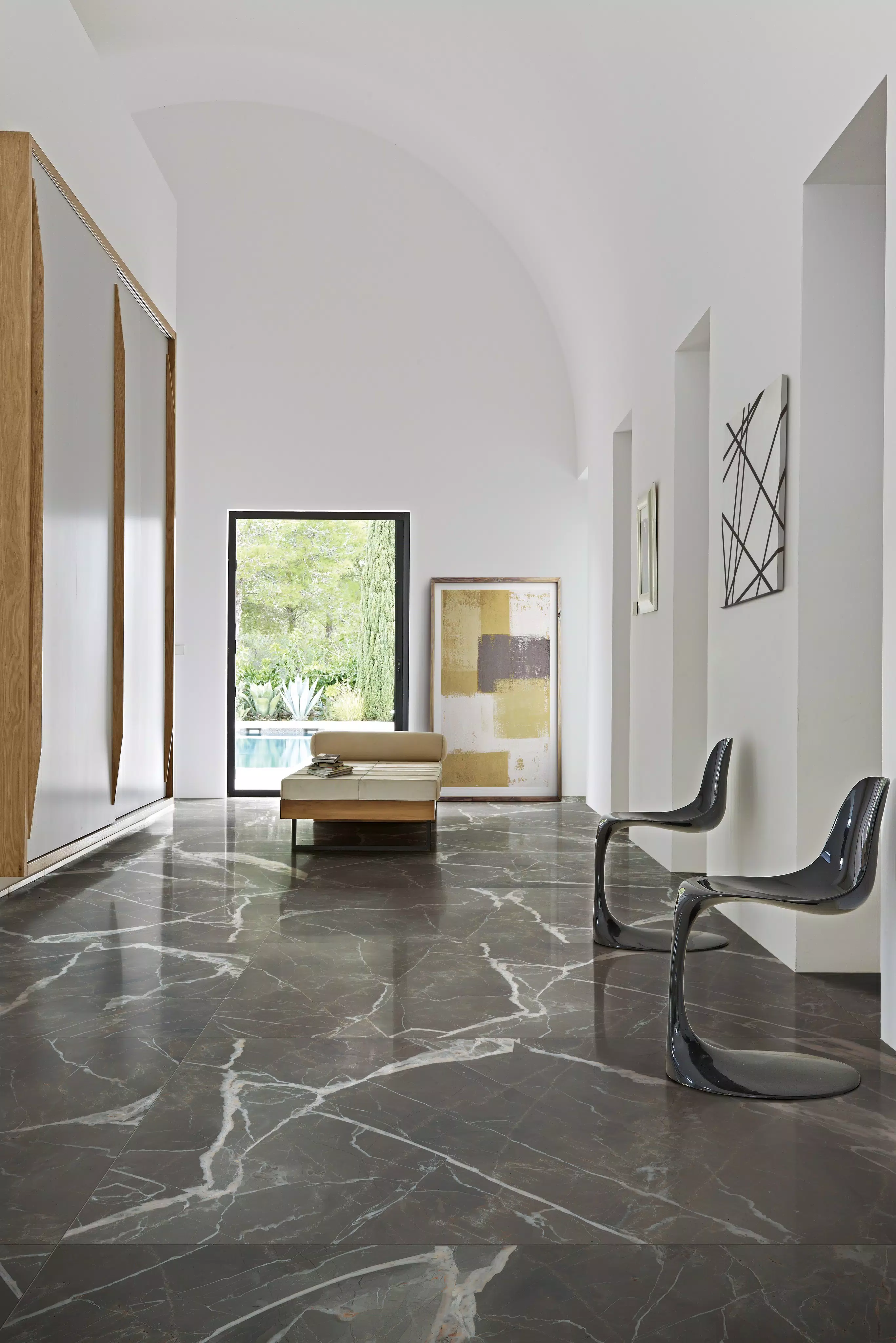 Florim Stones&More 2.0 Stone Calacatta Black Glossy 60X120x0,9 cm Feinsteinzeug 
