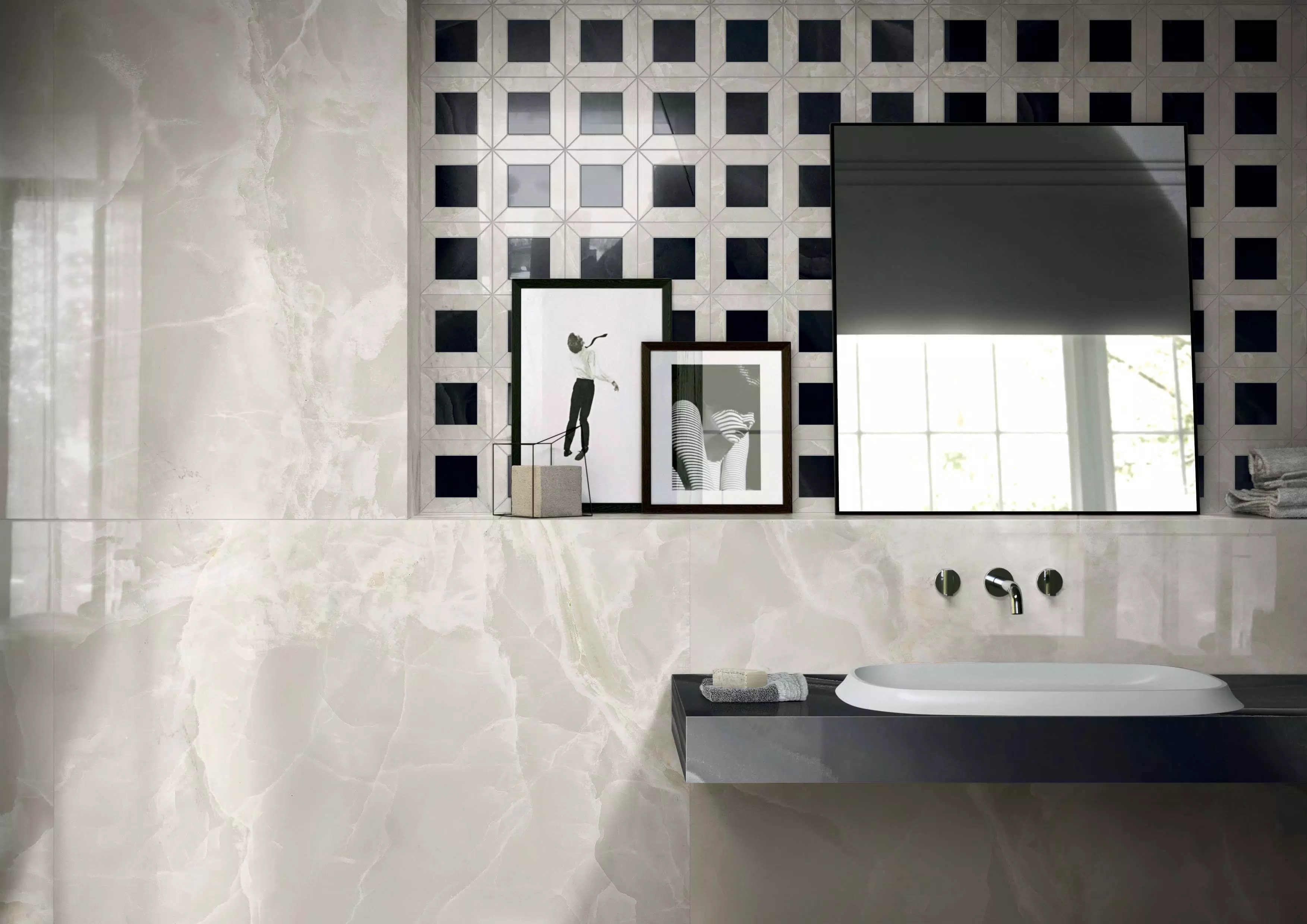 Florim Eccentric Luxe 120X120x0,6 cm Feinsteinzeug Cloudy White Glossy Magnum