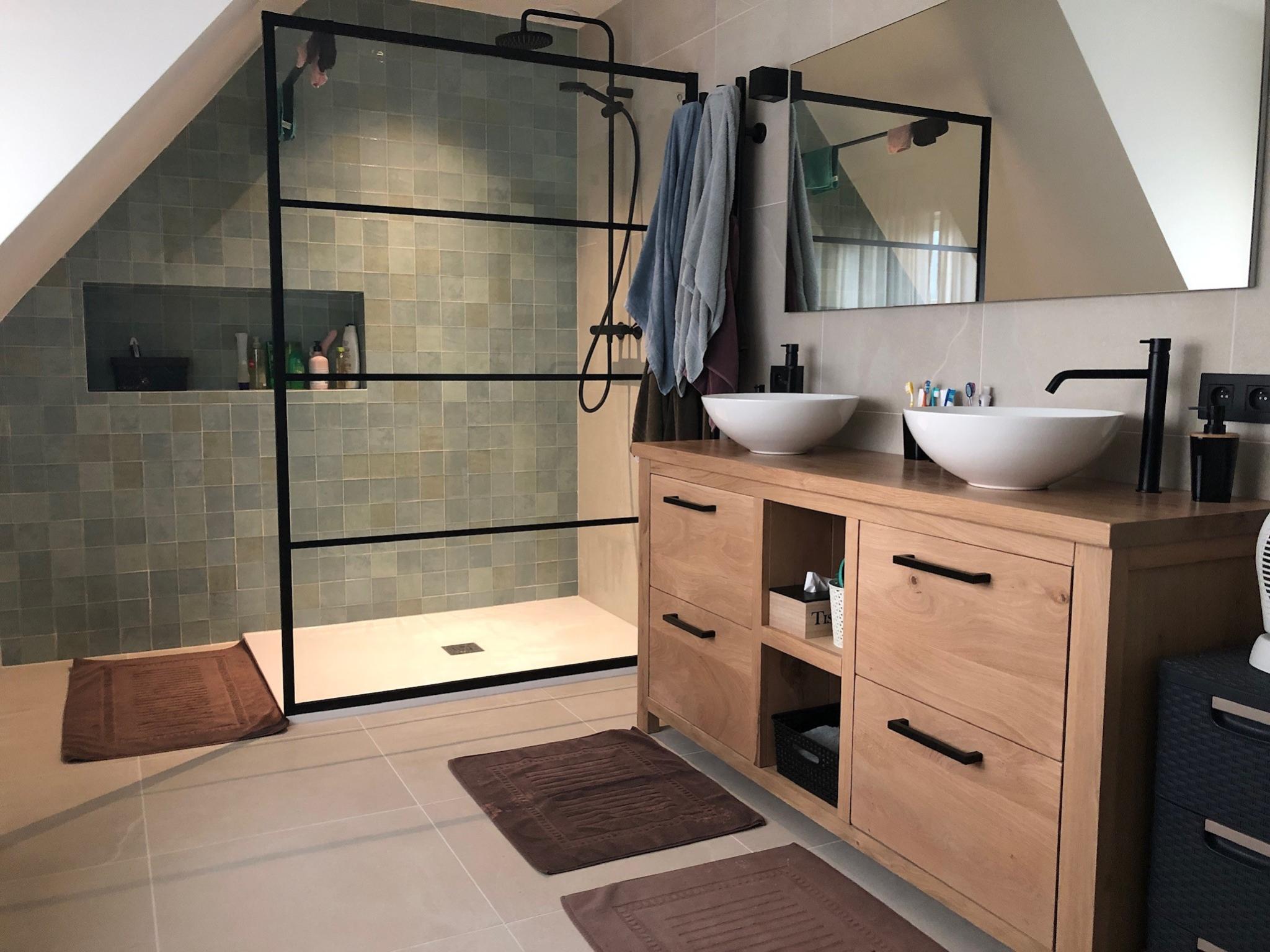 Revoir Paris Atelier Wall 10x10 cm Vert d`Eau Glossy