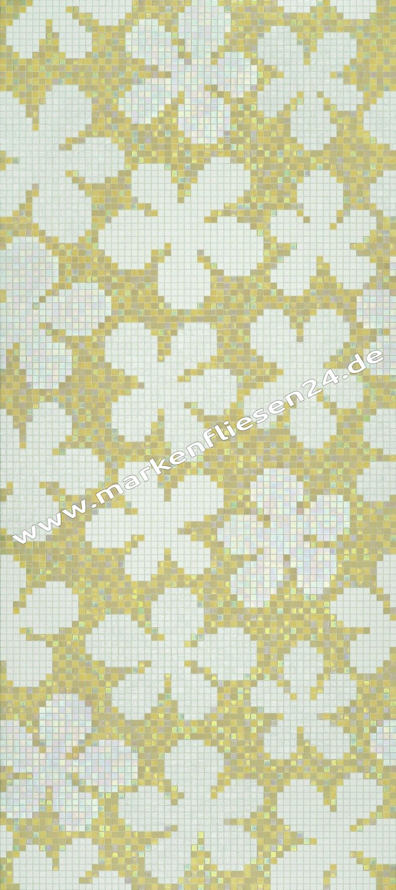 Bisazza Dekor Glas Flowers Amber 129,1x290,5 cm