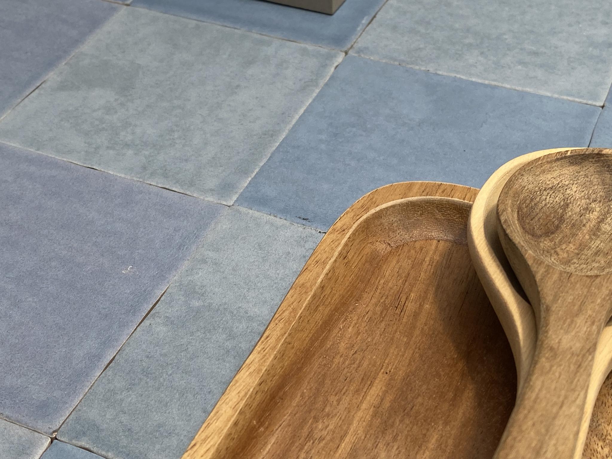 Revoir Paris Atelier Wall 10x10 cm Bleu Lumiere Mat