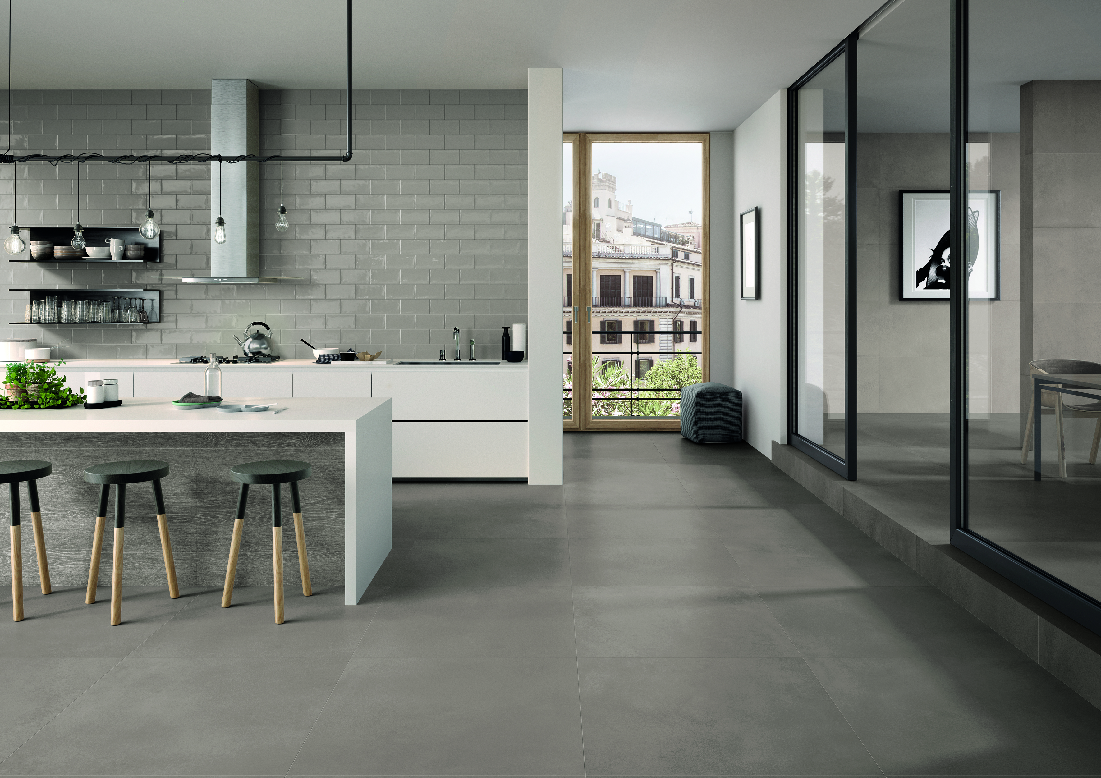 Ergon Tr3nd Concrete Smoke Format 60x60x0,95 cm Naturale R10B rekt.  