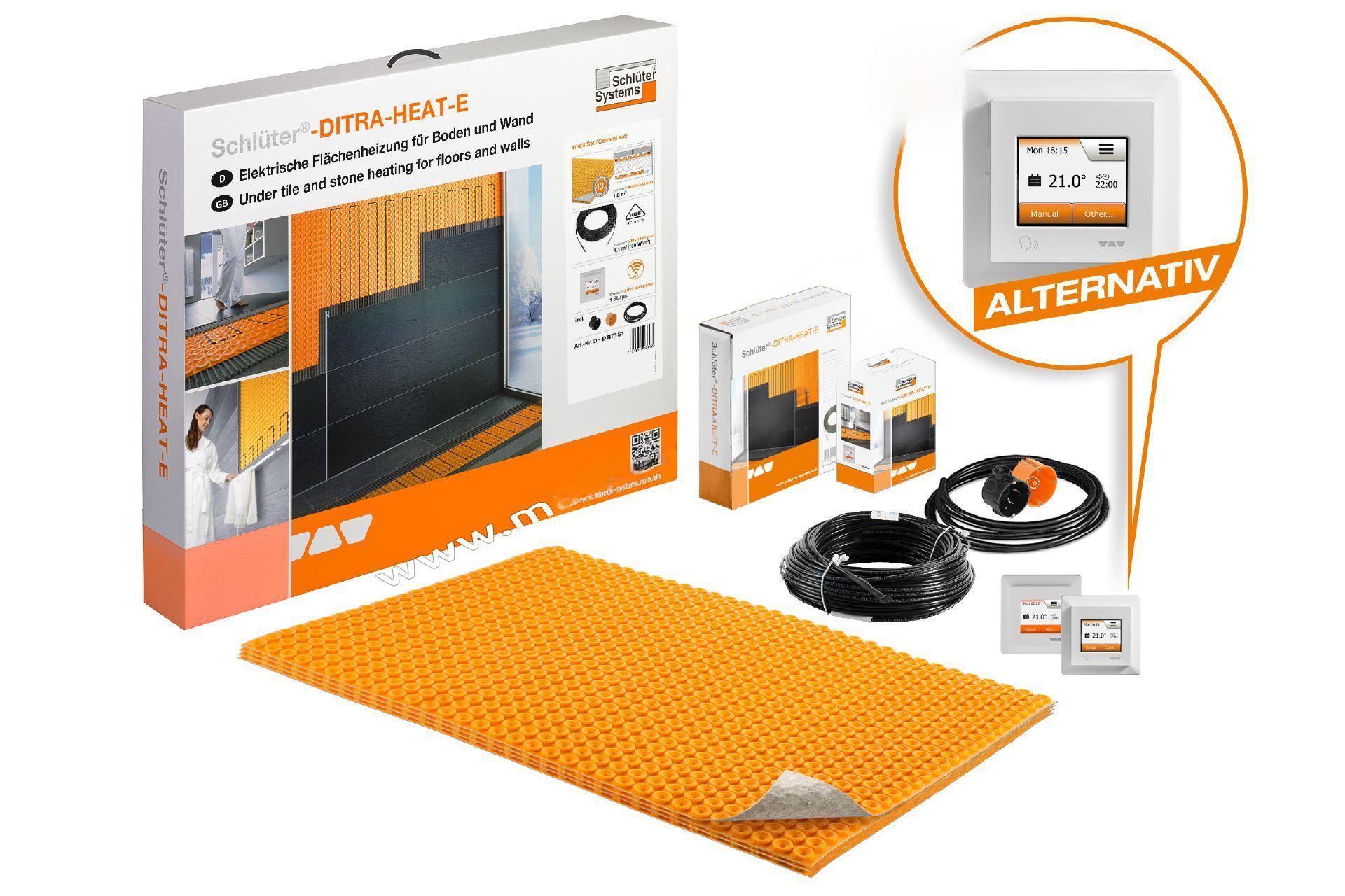 Schlüter Ditra-Heat-E-Duo-S Komplett-Set 7,8 m² / 5,5 m²