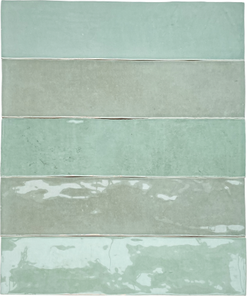 Revoir Paris Atelier Wall 6,2x25 cm Vert D`Eau Glossy