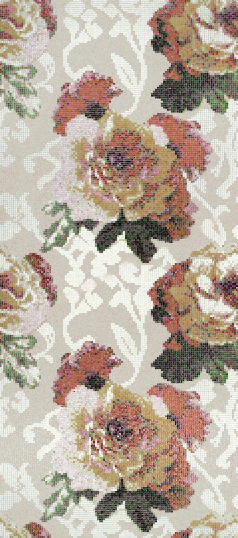Bisazza Dekor Fleurs Grigio 129,1x290,5 cm