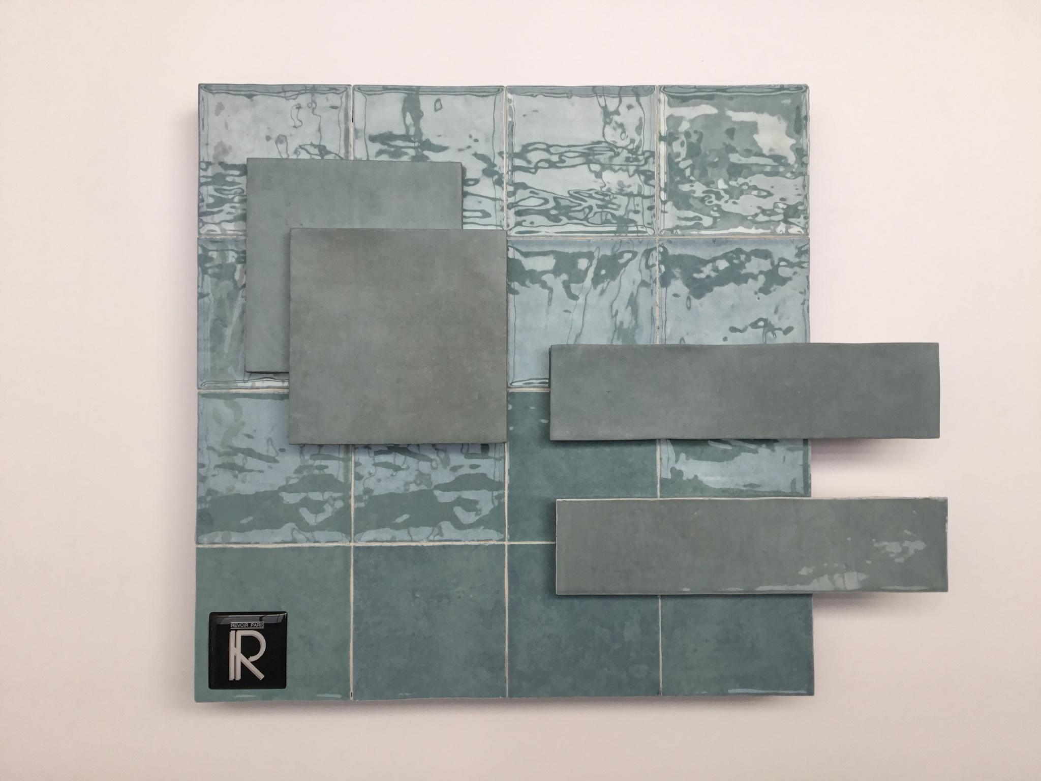 Revoir Paris Atelier Wall 10x10 cm Turquoise Glossy