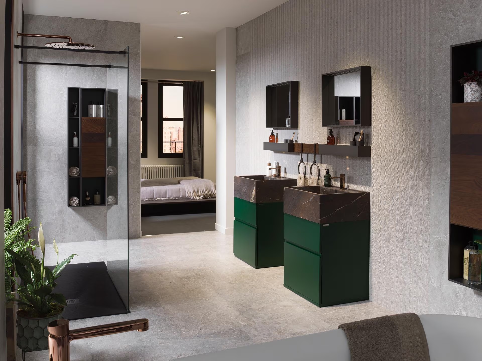 Porcelanosa Spiga Noir Topo 45x120 cm Wandfliese rektifiziert